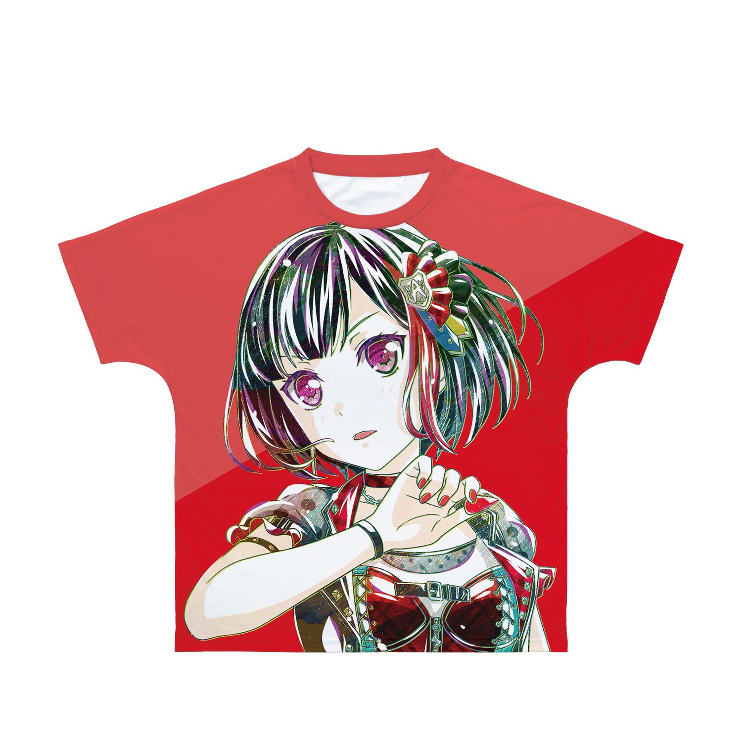 BanG Dream! ガールズバンドパーティ! 美竹 蘭 Ani-Art 第4弾 フルグラフィックTシャツユニセックス(サイズ/XXL) - official product image | AniSmile