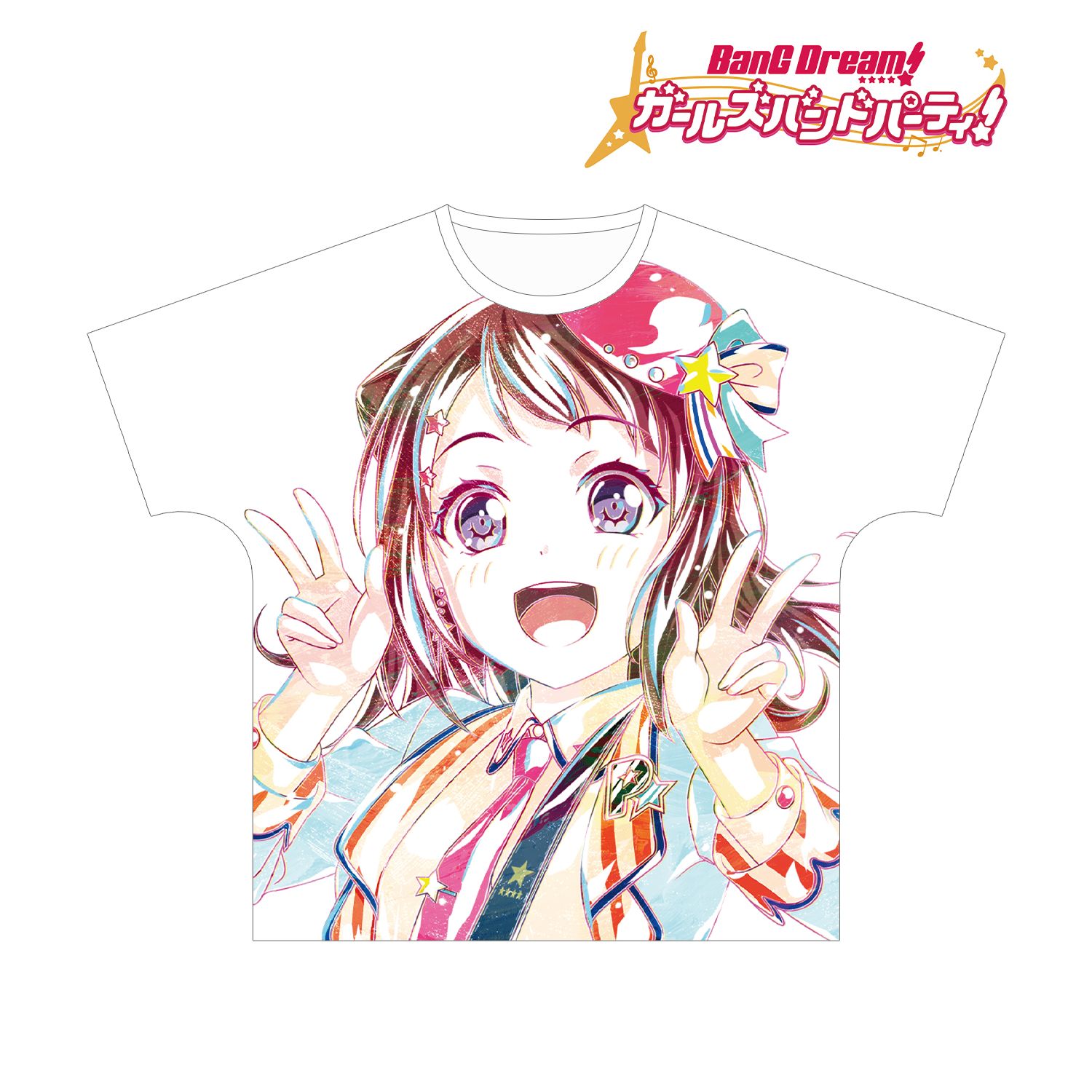 BanG Dream! ガールズバンドパーティ! 戸山 香澄 Ani-Art フルグラフィックTシャツ vol.3ユニセックス(サイズ/L) 画像 2 | AniSmile
