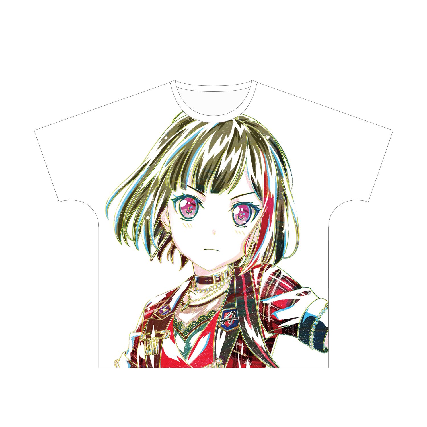 BanG Dream! ガールズバンドパーティ! 美竹 蘭 Ani-Art フルグラフィックTシャツ vol.3ユニセックス(サイズ/S) 画像 2 | AniSmile