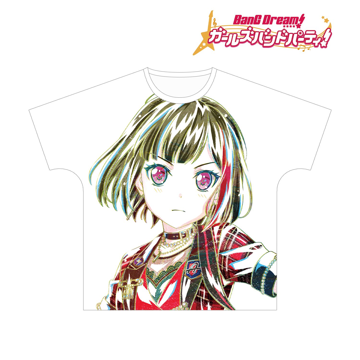 BanG Dream! ガールズバンドパーティ! 美竹 蘭 Ani-Art フルグラフィックTシャツ vol.3ユニセックス(サイズ/M) 画像 2 | AniSmile