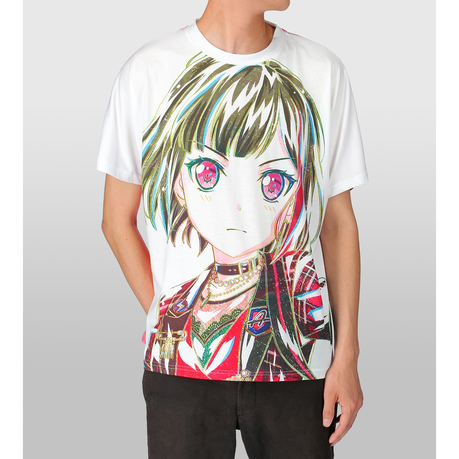 BanG Dream! ガールズバンドパーティ! 美竹 蘭 Ani-Art フルグラフィックTシャツ vol.3ユニセックス(サイズ/M) 画像 5 | AniSmile