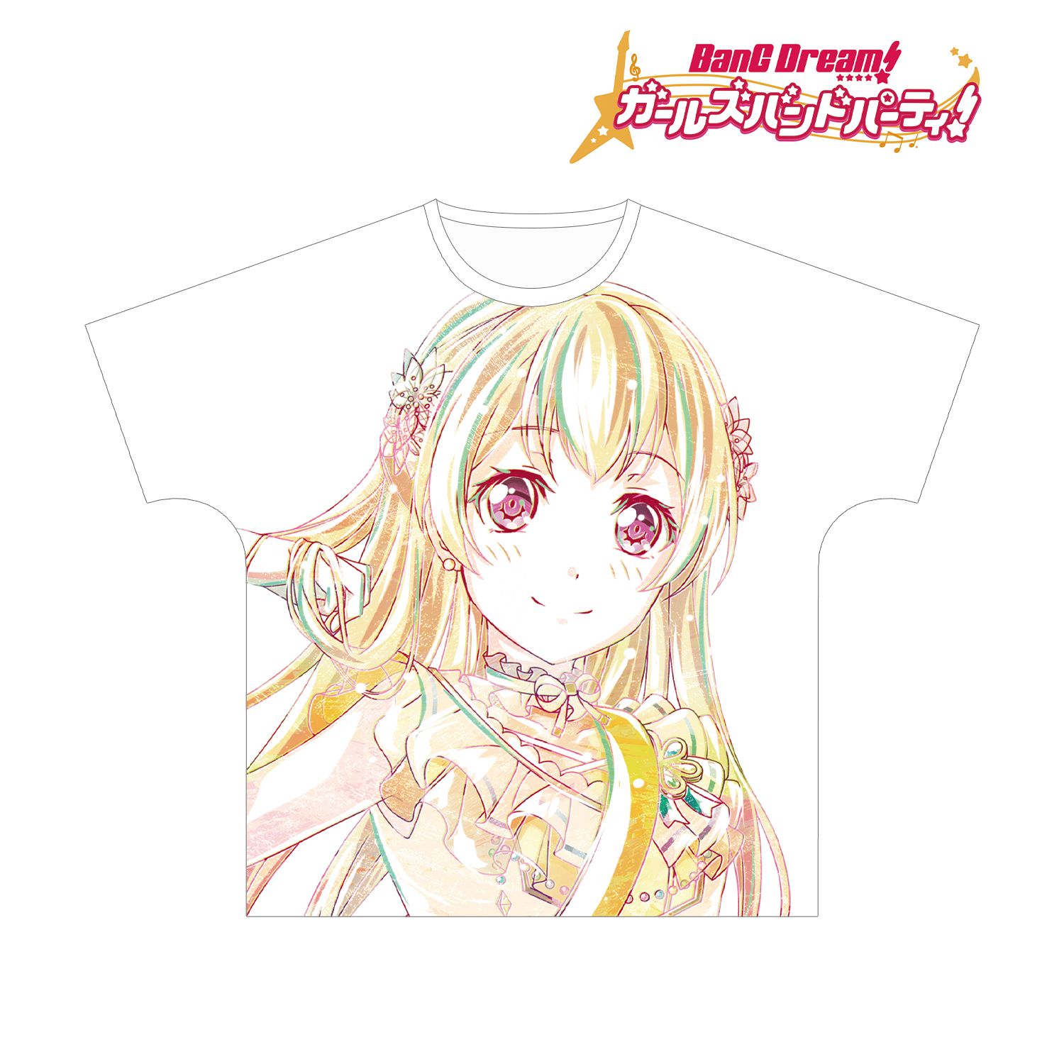 BanG Dream! ガールズバンドパーティ! 白鷺 千聖 Ani-Art フルグラフィックTシャツ vol.3ユニセックス(サイズ/L) 画像 3 | AniSmile