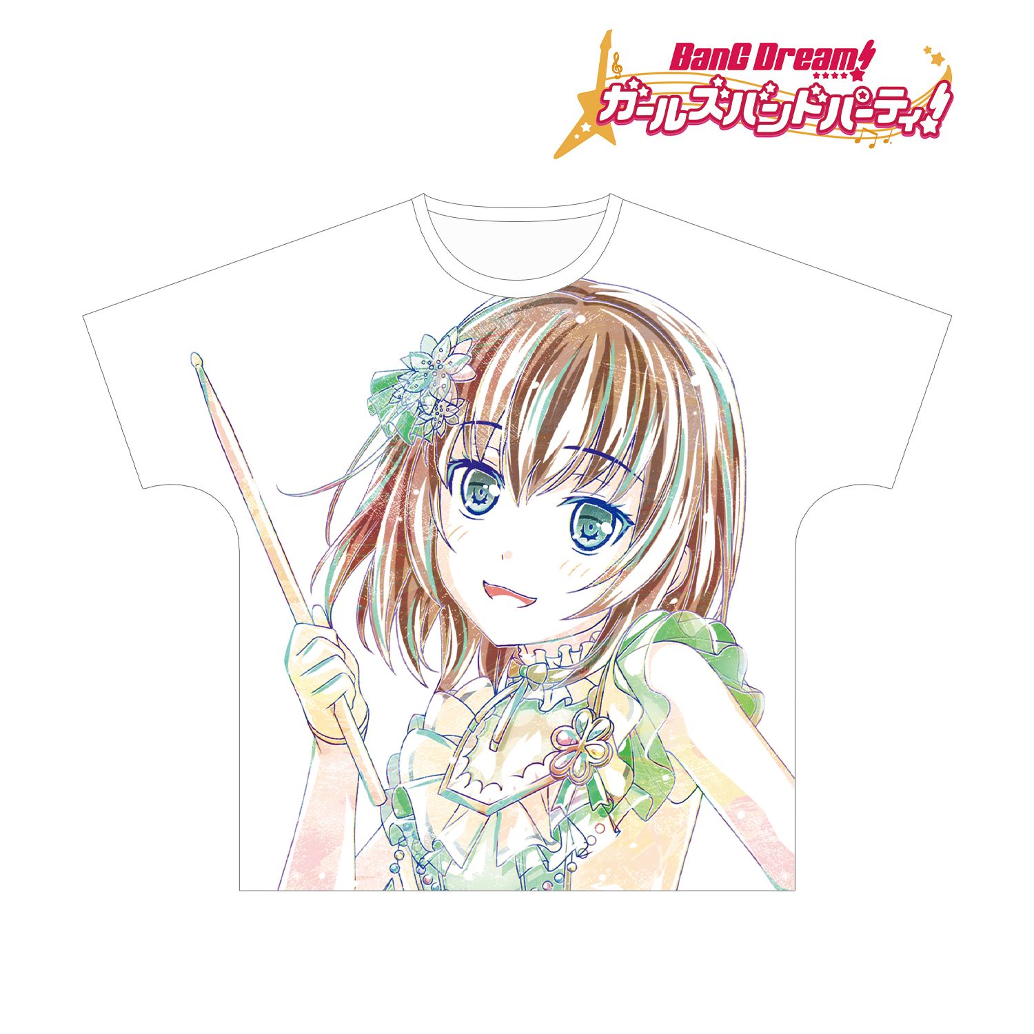 BanG Dream! ガールズバンドパーティ! 大和 麻弥 Ani-Art フルグラフィックTシャツ vol.3ユニセックス(サイズ/S) 画像 3 | AniSmile