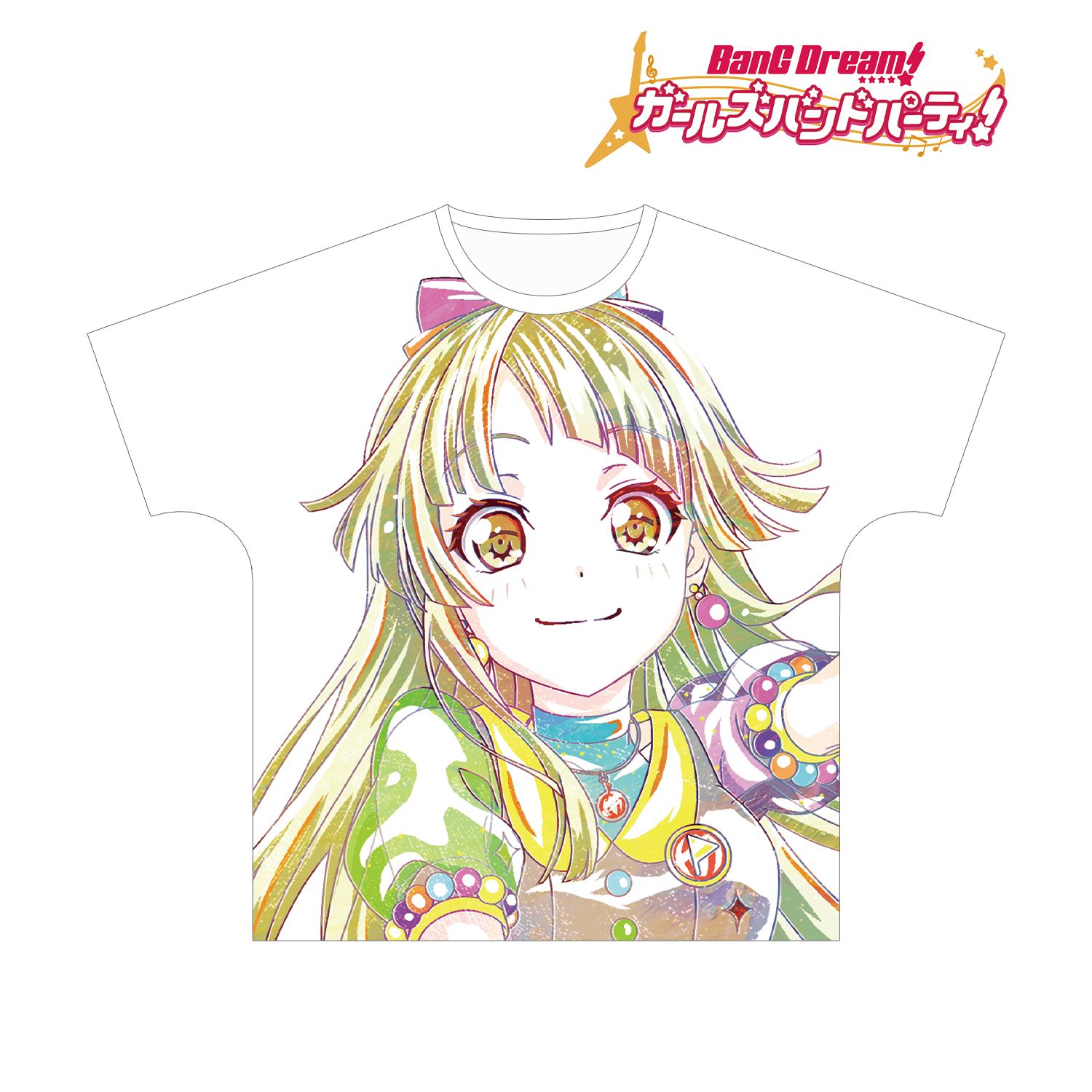 BanG Dream! ガールズバンドパーティ! 弦巻 こころ Ani-Art フルグラフィックTシャツ vol.3ユニセックス(サイズ/L) 画像 3 | AniSmile