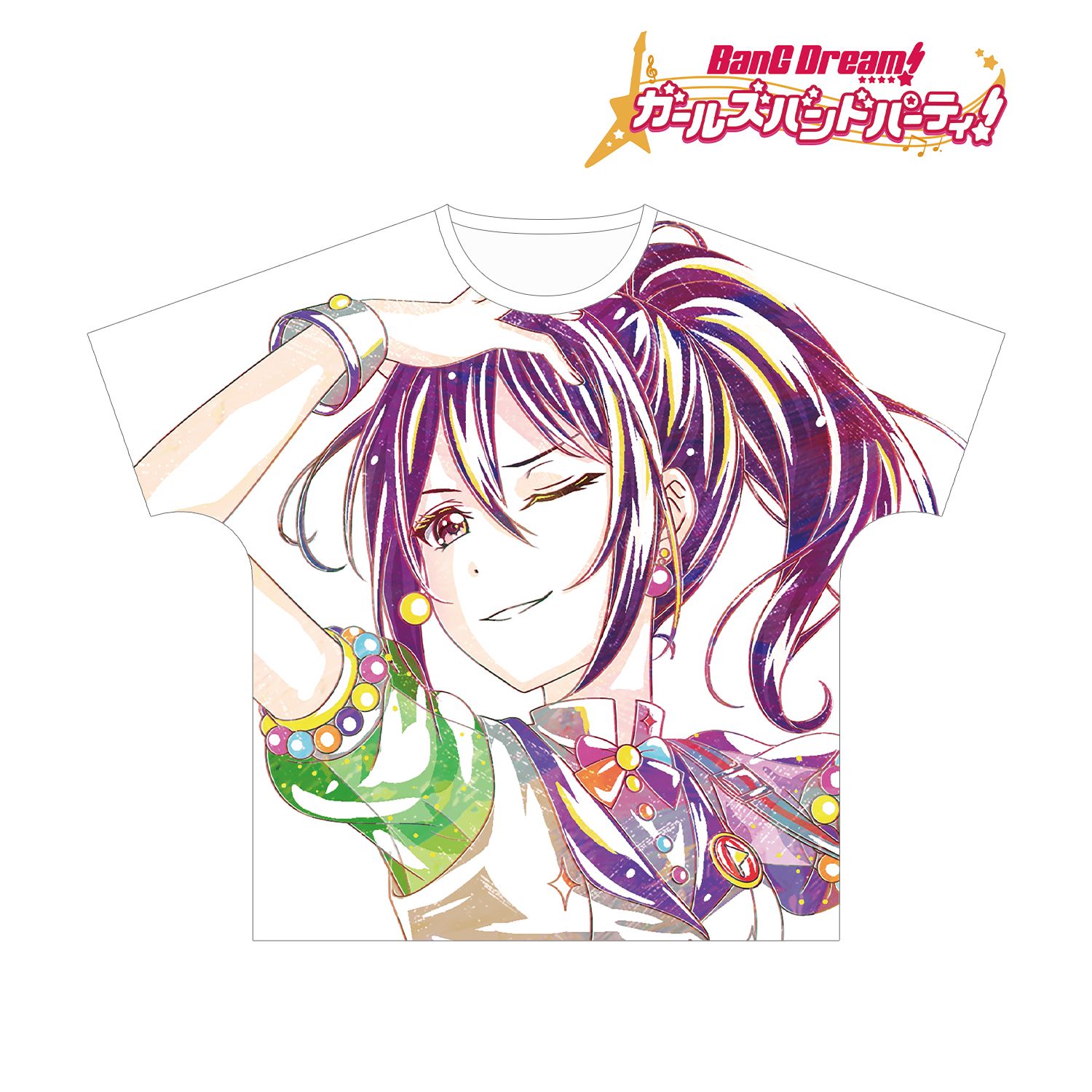 BanG Dream! ガールズバンドパーティ! 瀬田 薫 Ani-Art フルグラフィックTシャツ vol.3ユニセックス(サイズ/S) 画像 2 | AniSmile