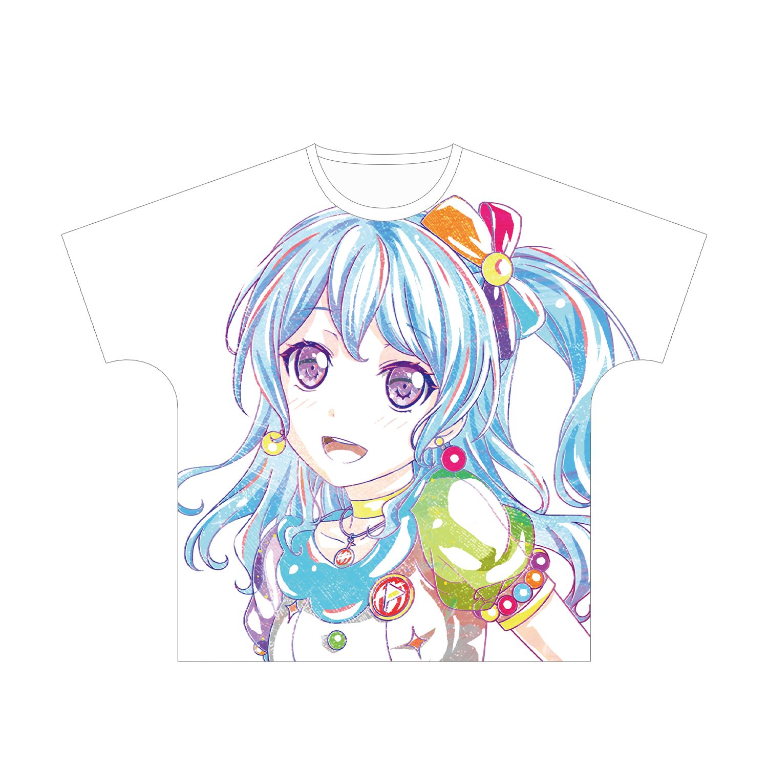 BanG Dream! ガールズバンドパーティ! 松原 花音 Ani-Art フルグラフィックTシャツ vol.3ユニセックス(サイズ/L) 画像 2 | AniSmile