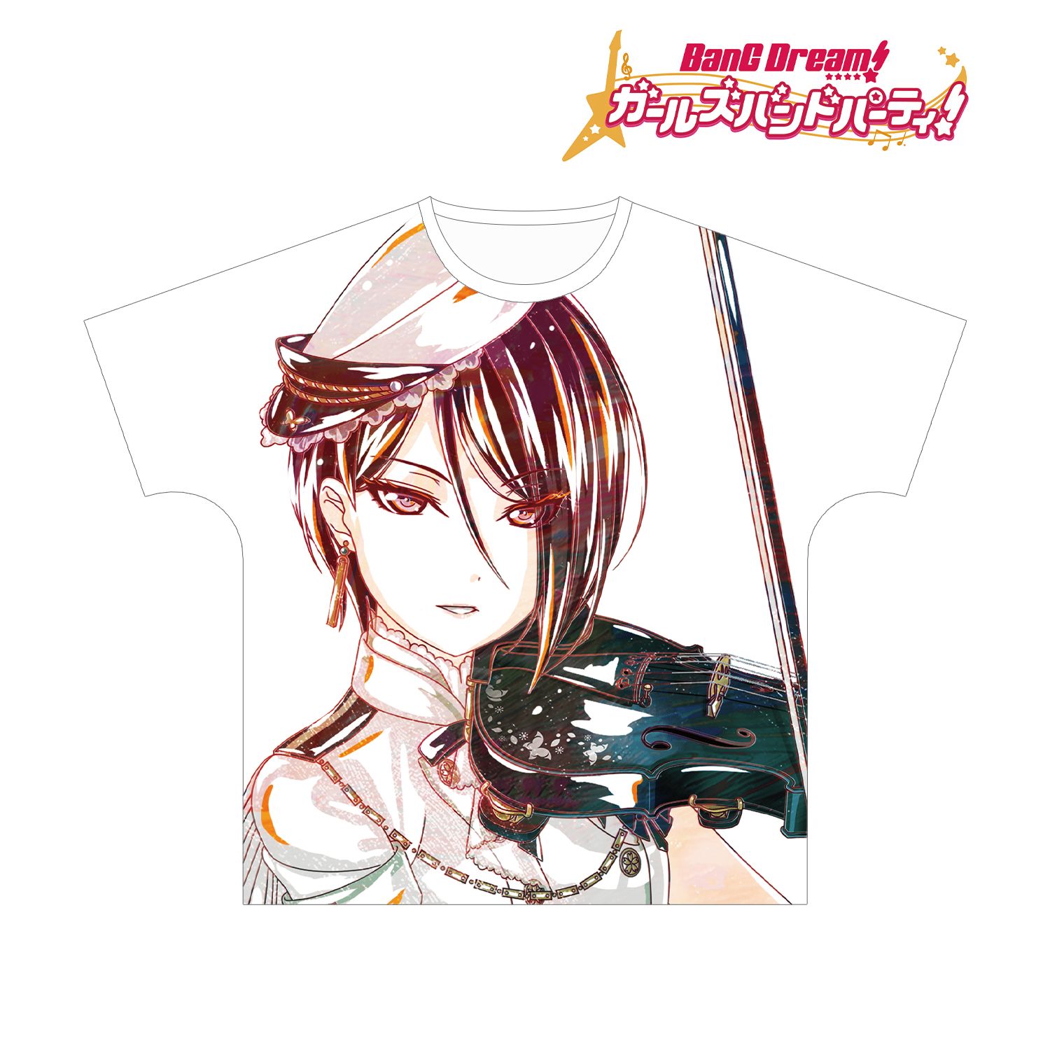 BanG Dream! ガールズバンドパーティ! 八潮 瑠唯 Ani-Art フルグラフィックTシャツ vol.3ユニセックス(サイズ/S) 画像 2 | AniSmile