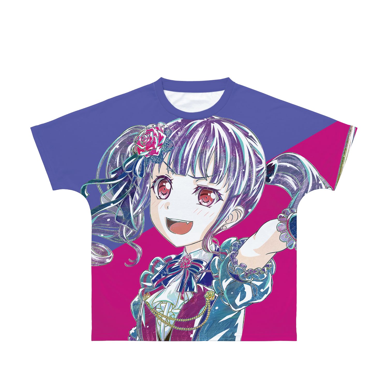 BanG Dream! ガールズバンドパーティ! 宇田川 あこ Ani-Art 第4弾 フルグラフィックTシャツユニセックス(サイズ/XXS) - AniSmile