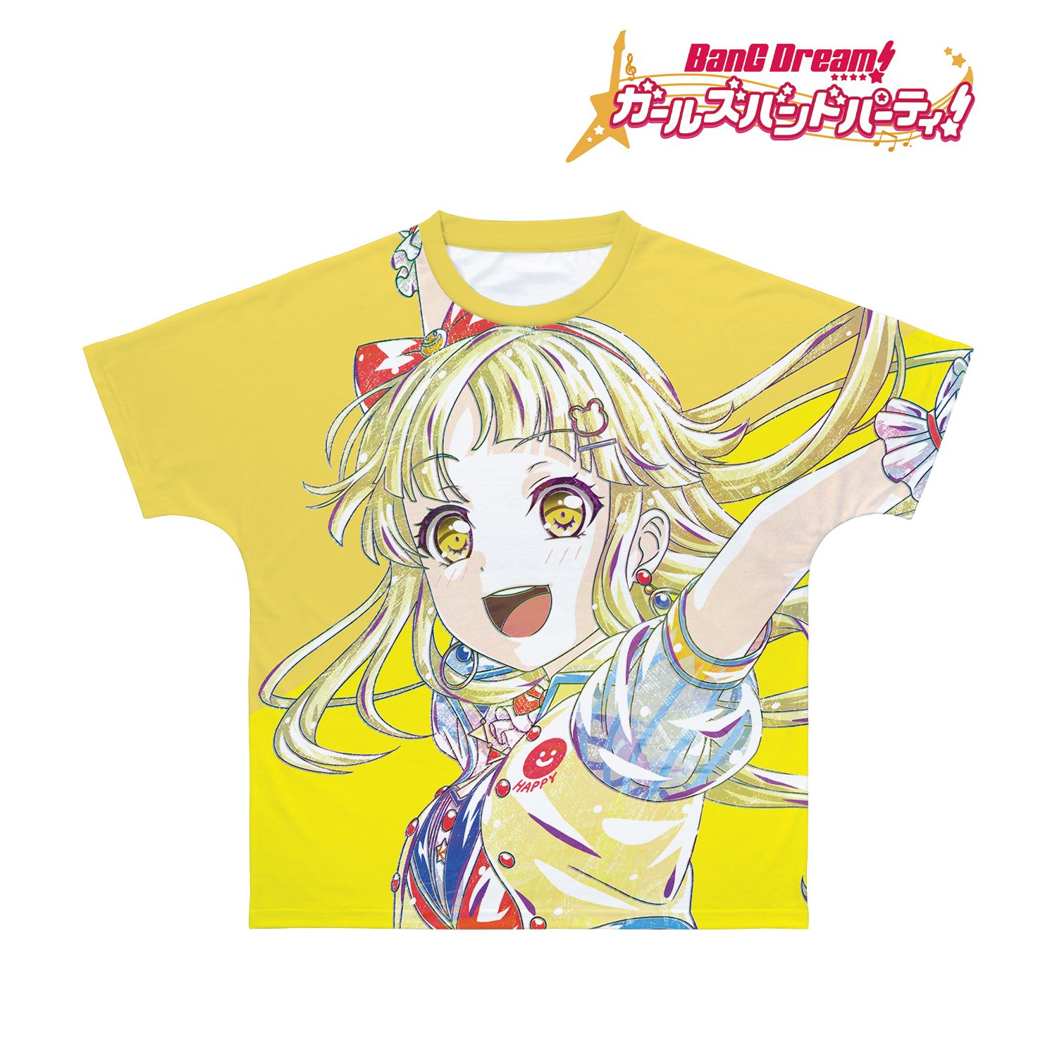BanG Dream! ガールズバンドパーティ! 弦巻 こころ Ani-Art 第4弾 フルグラフィックTシャツユニセックス(サイズ/XS) 画像 3 | AniSmile