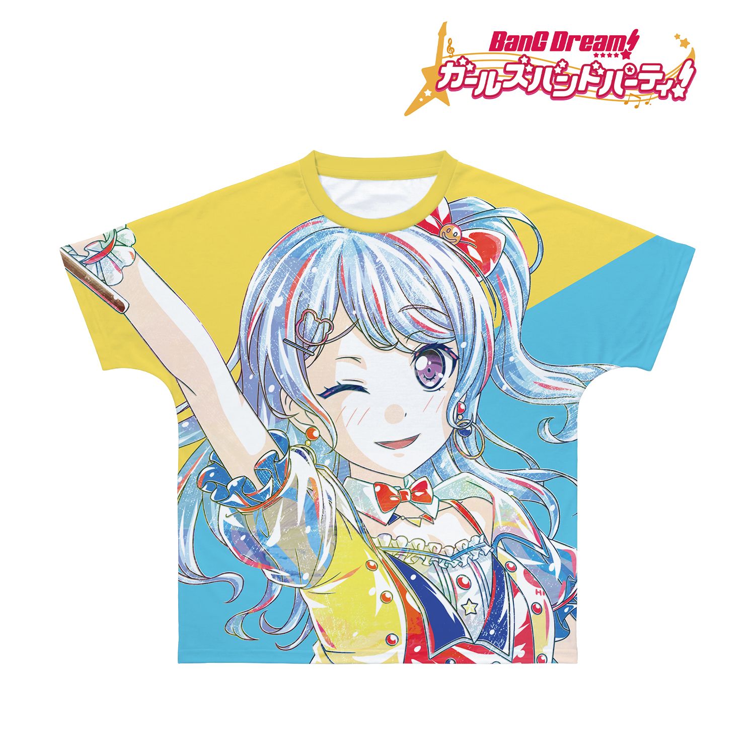 BanG Dream! ガールズバンドパーティ! 松原 花音 Ani-Art 第4弾 フルグラフィックTシャツユニセックス(サイズ/XXS) 画像 3 | AniSmile