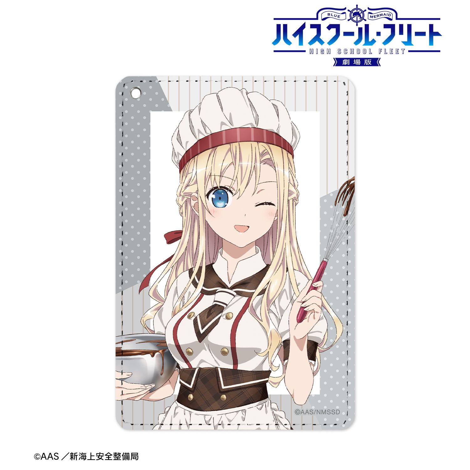 劇場版 ハイスクール・フリート 描き下ろしイラスト ヴィルヘルミーナ バレンタインver. 1ポケットパスケース 图片 2 | AniSmile
