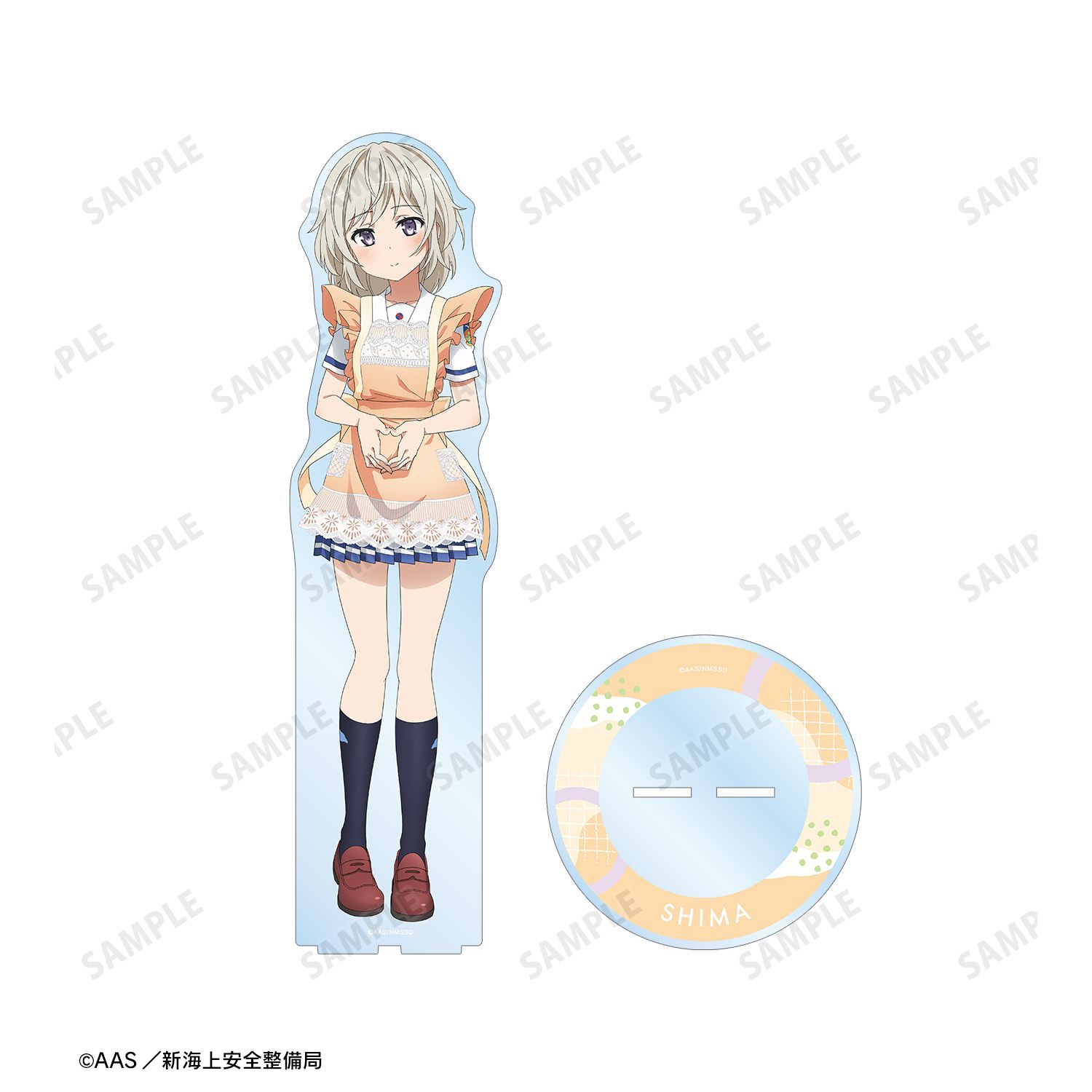 劇場版 ハイスクール・フリート 描き下ろしイラスト 立石 志摩 制服エプロンver. 特大アクリルスタンド 图片 3 | AniSmile