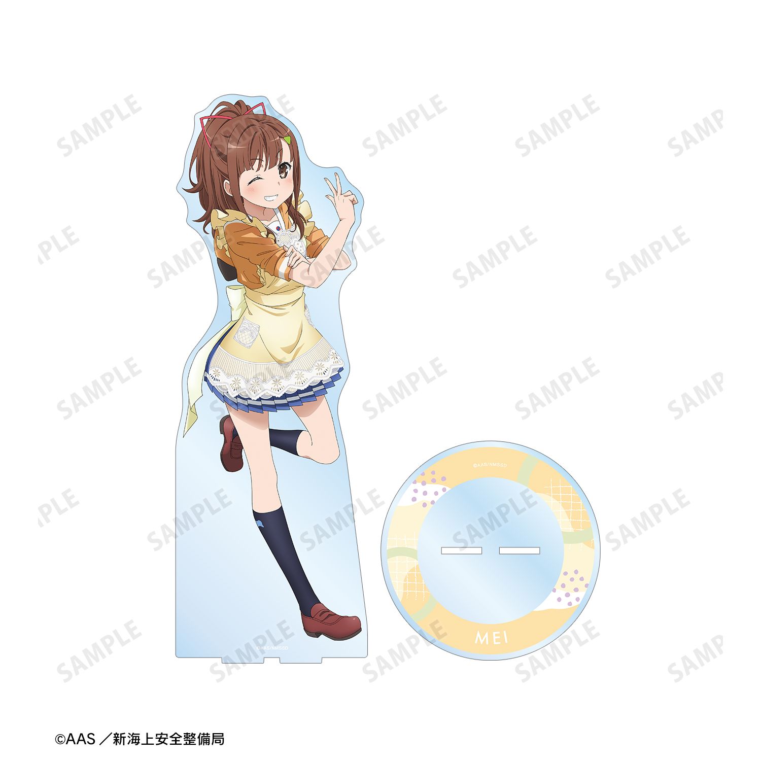 劇場版 ハイスクール・フリート 描き下ろしイラスト 西崎 芽依 制服エプロンver. 特大アクリルスタンド 图片 3 | AniSmile