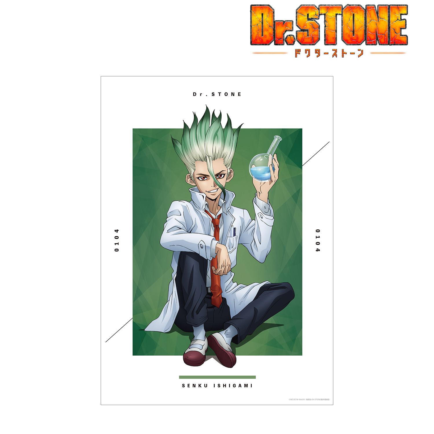 TVアニメ「Dr.STONE」 描き下ろしイラスト 石神千空 石化前ver. A3マット加工ポスター Image 2 | AniSmile