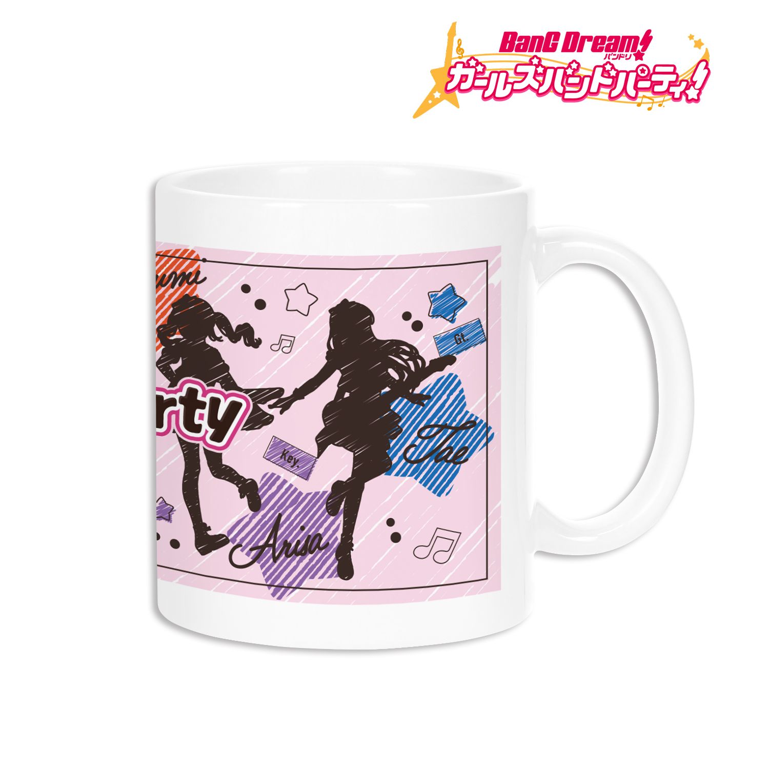 バンドリ! ガールズバンドパーティ! Poppin'Party Ani-Sketch マグカップ Image 2 | AniSmile