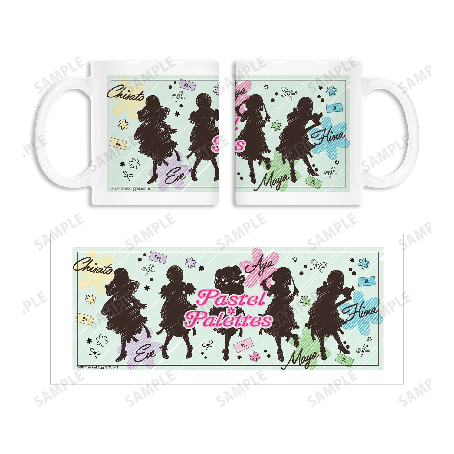 バンドリ! ガールズバンドパーティ! Pastel*Palettes Ani-Sketch マグカップ 画像 4 | AniSmile