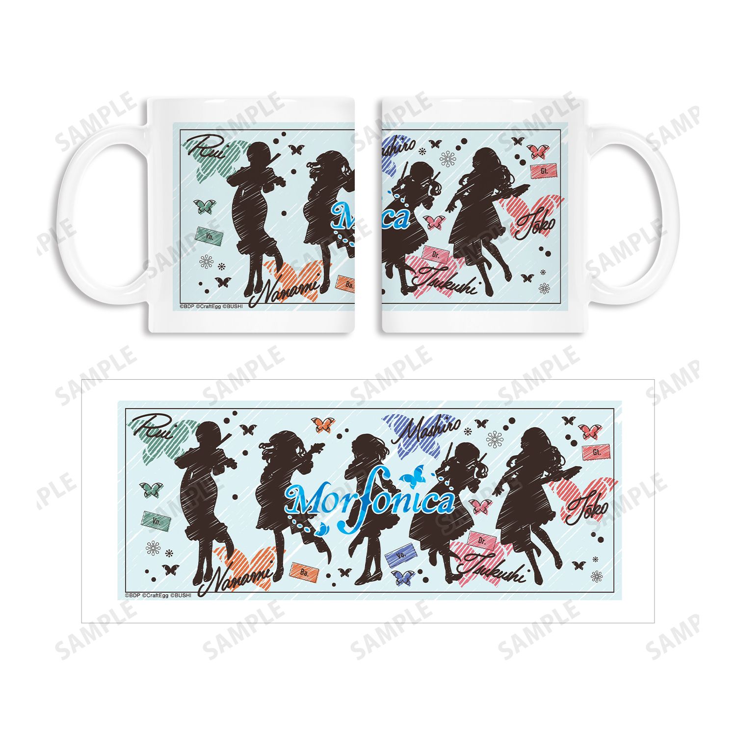 バンドリ! ガールズバンドパーティ! Morfonica Ani-Sketch マグカップ Image 4 | AniSmile