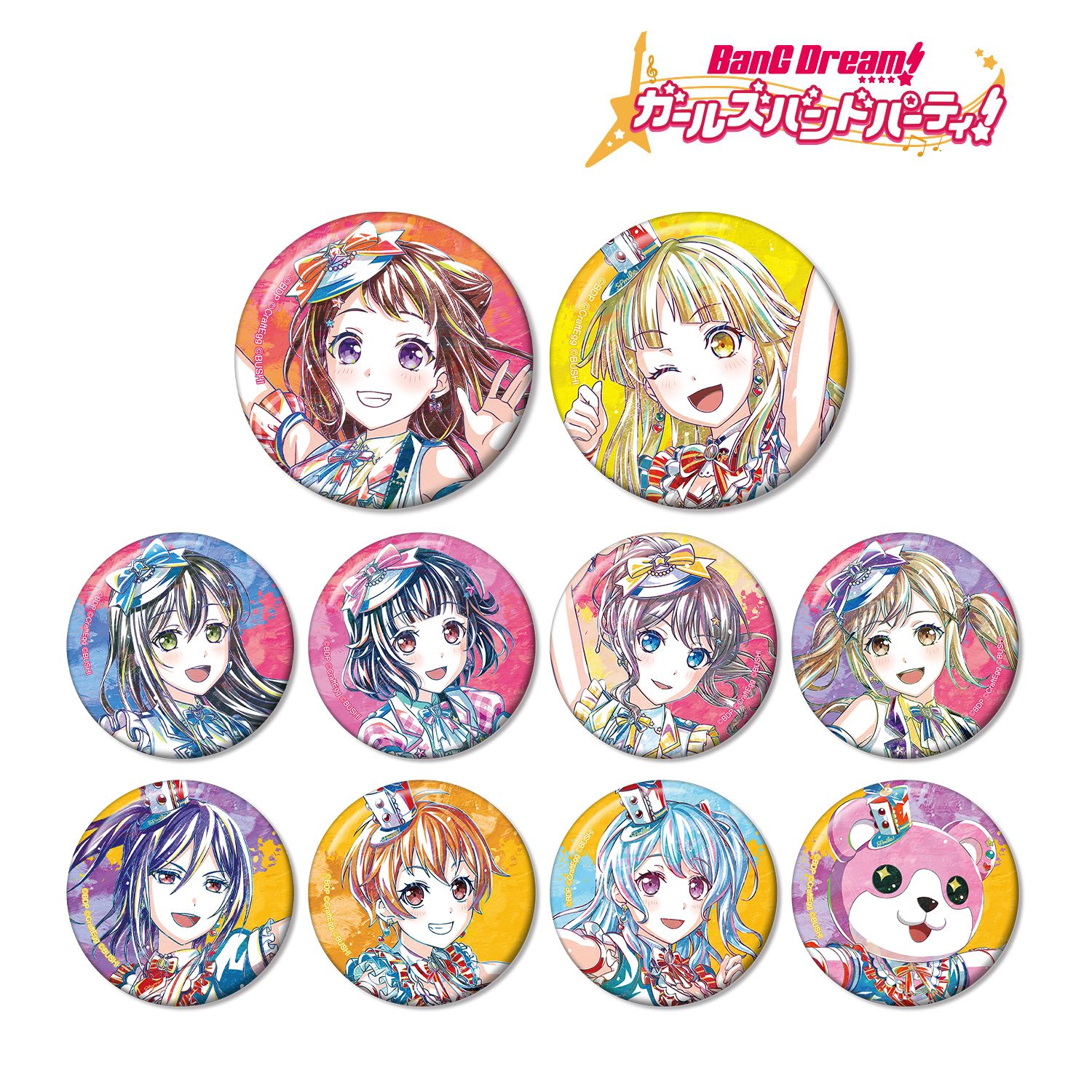 BanG Dream! ガールズバンドパーティ! トレーディング Ani-Art 第5弾 缶バッジ ver.A(単位/単品) 图片 3 | AniSmile
