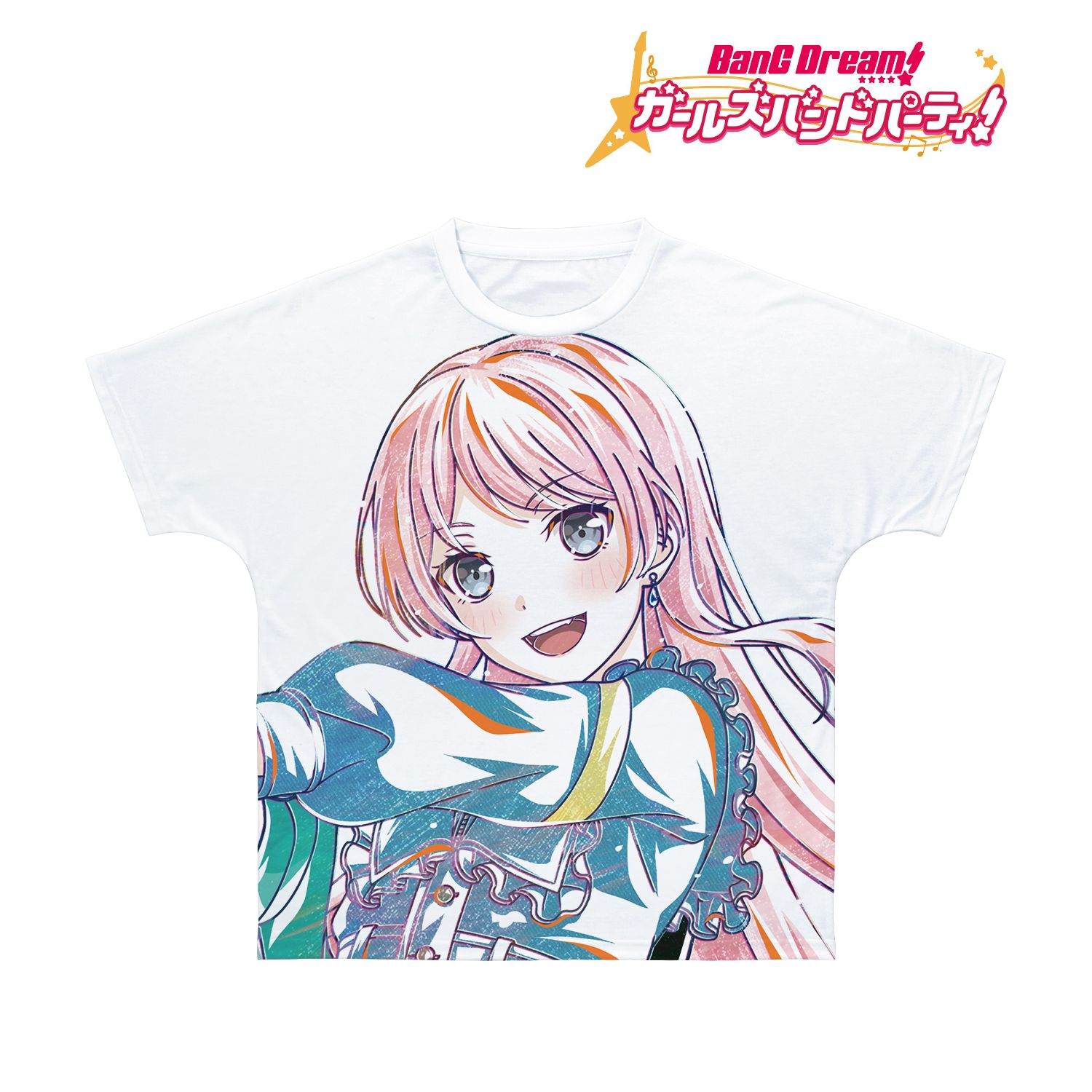 BanG Dream! ガールズバンドパーティ! 千早 愛音 Ani-Art 第5弾 フルグラフィックTシャツユニセックス(サイズ/XXL) Image 3 | AniSmile