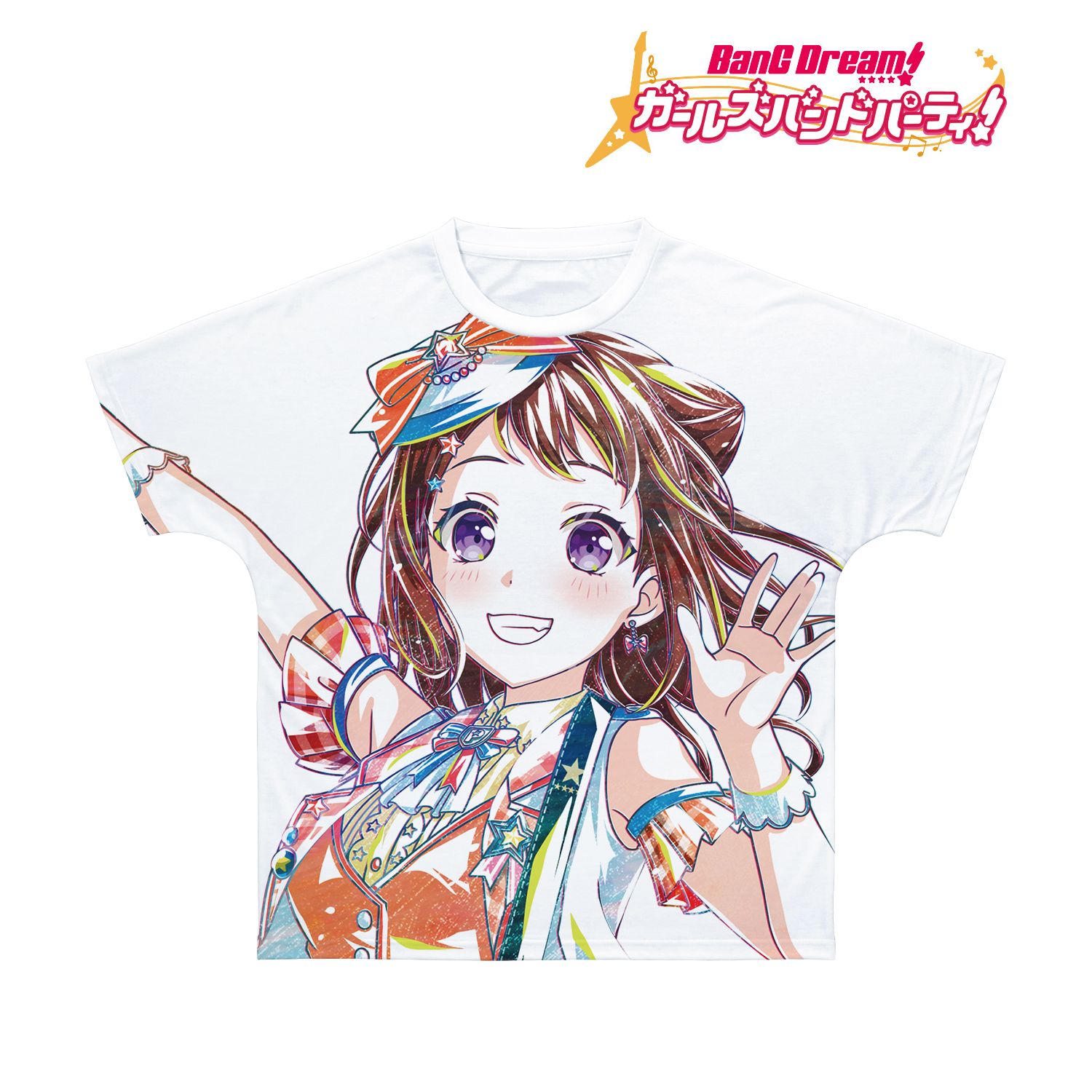 BanG Dream! ガールズバンドパーティ! 戸山 香澄 Ani-Art 第5弾 フルグラフィックTシャツユニセックス(サイズ/S) Image 3 | AniSmile