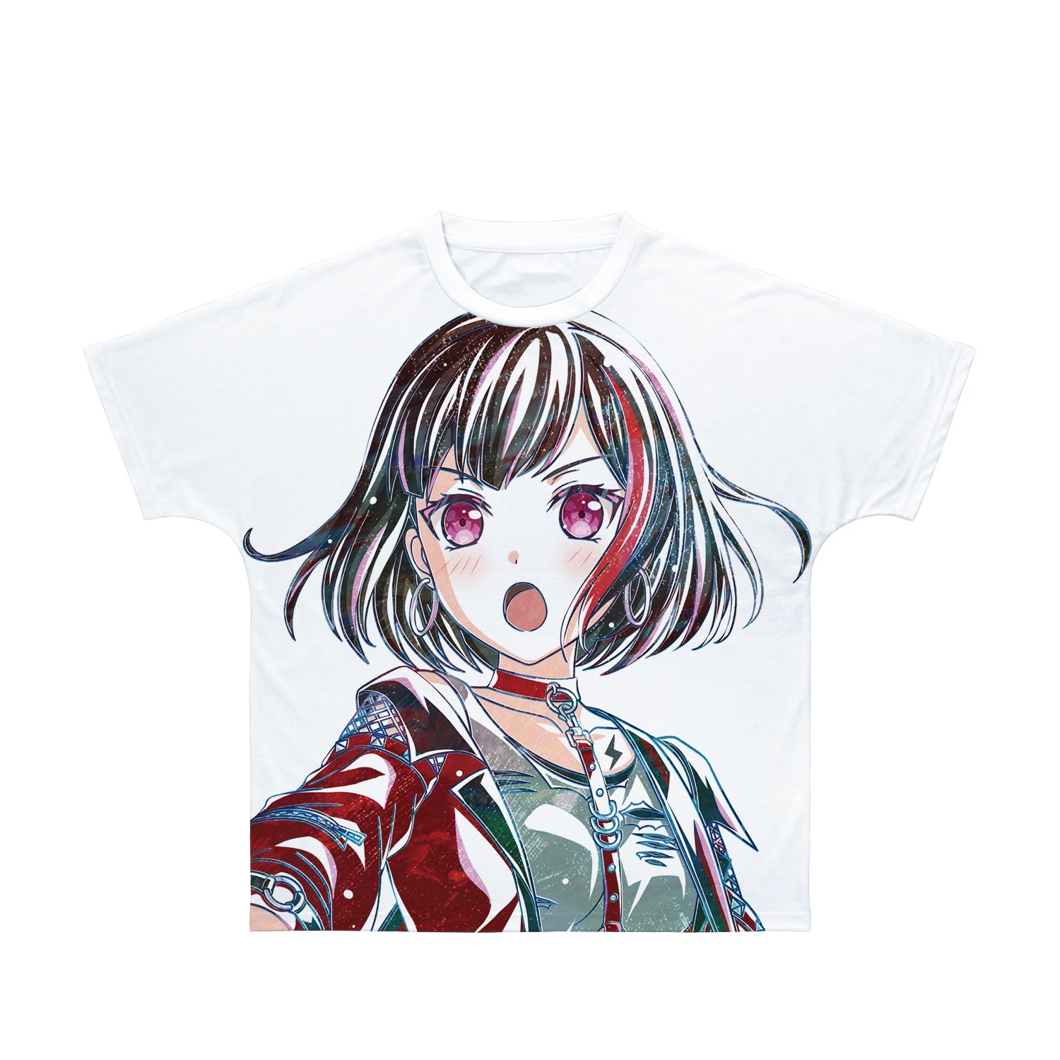 BanG Dream! ガールズバンドパーティ! 美竹 蘭 Ani-Art 第5弾 フルグラフィックTシャツユニセックス(サイズ/XS) - official product image | AniSmile