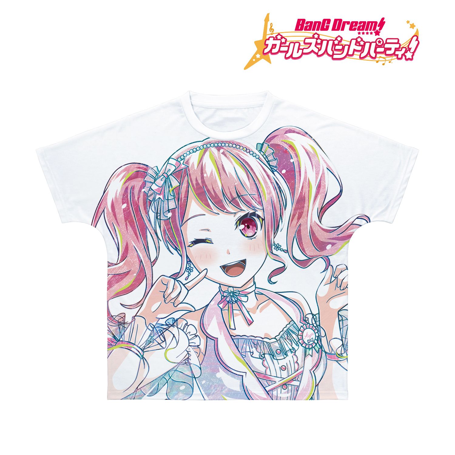 BanG Dream! ガールズバンドパーティ! 丸山 彩 Ani-Art 第5弾 フルグラフィックTシャツユニセックス(サイズ/M) Image 3 | AniSmile