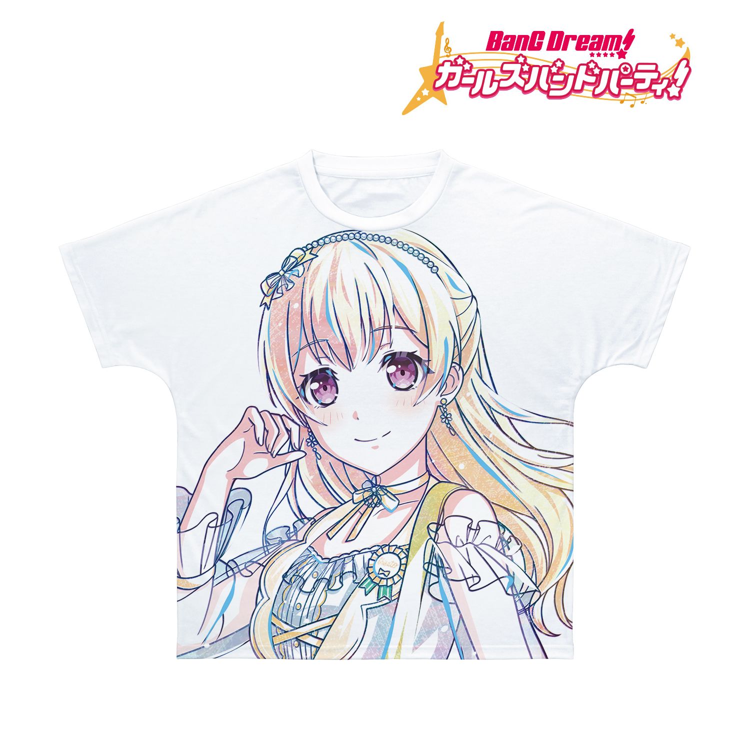 BanG Dream! ガールズバンドパーティ! 白鷺 千聖 Ani-Art 第5弾 フルグラフィックTシャツユニセックス(サイズ/XL) 图片 2 | AniSmile