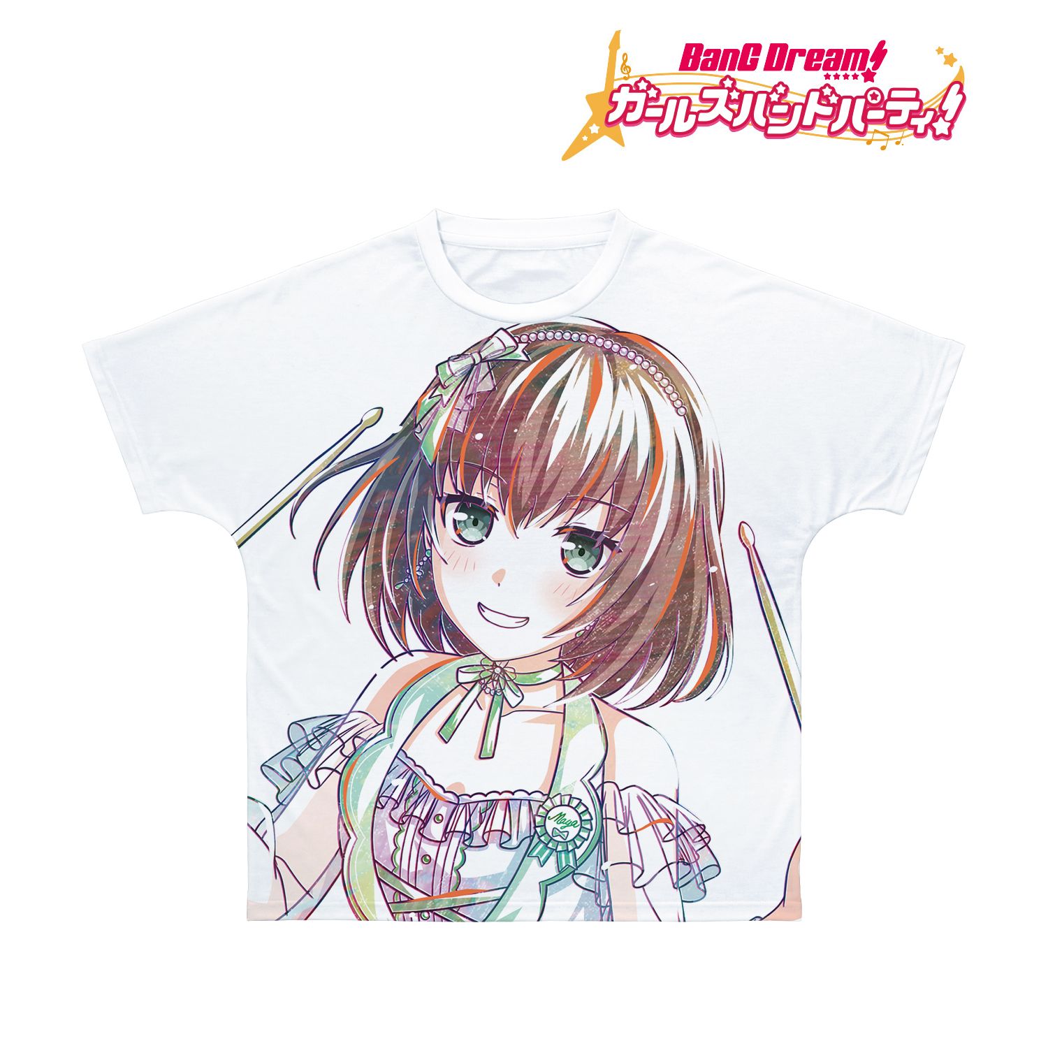 BanG Dream! ガールズバンドパーティ! 大和 麻弥 Ani-Art 第5弾 フルグラフィックTシャツユニセックス(サイズ/XS) 图片 2 | AniSmile