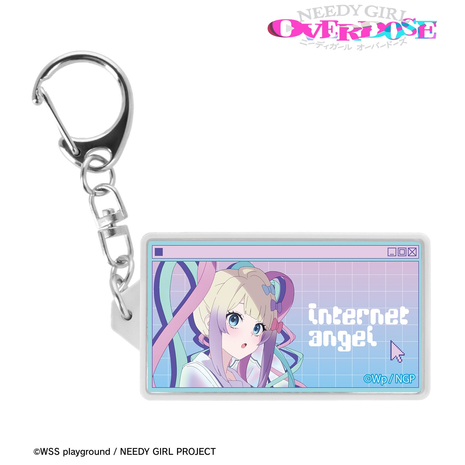 アニメ「NEEDY GIRL OVERDOSE」 超てんちゃん LEDレトロ看板風キーホルダー ver.A Image 2 | AniSmile