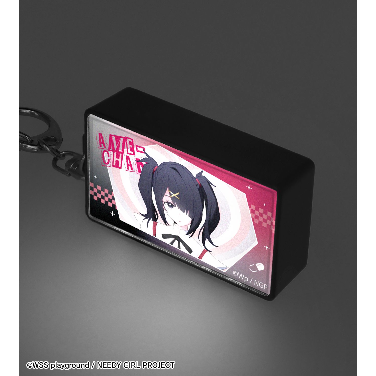 アニメ「NEEDY GIRL OVERDOSE」 あめちゃん LEDレトロ看板風キーホルダー 画像 4 | AniSmile