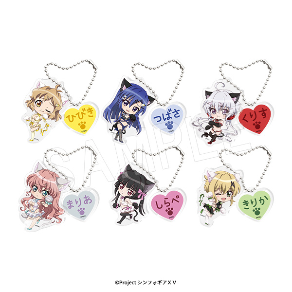 戦姫絶唱シンフォギアXV トレーディングアクリルキーホルダー 猫ver. 1pcs - AniSmile