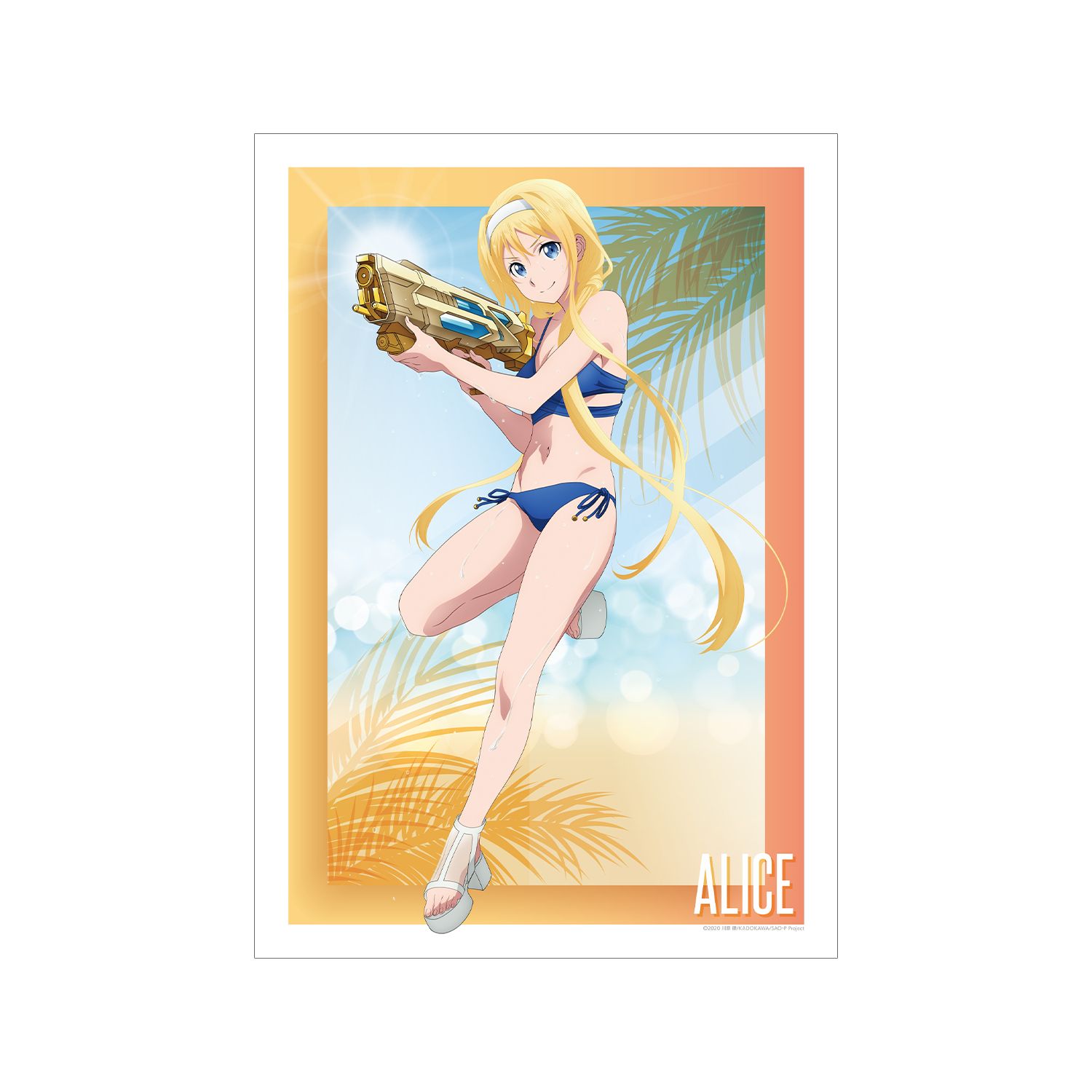 ソードアート・オンライン 描き下ろし アリス ウォーターガンバトルver. A3マット加工ポスター - AniSmile