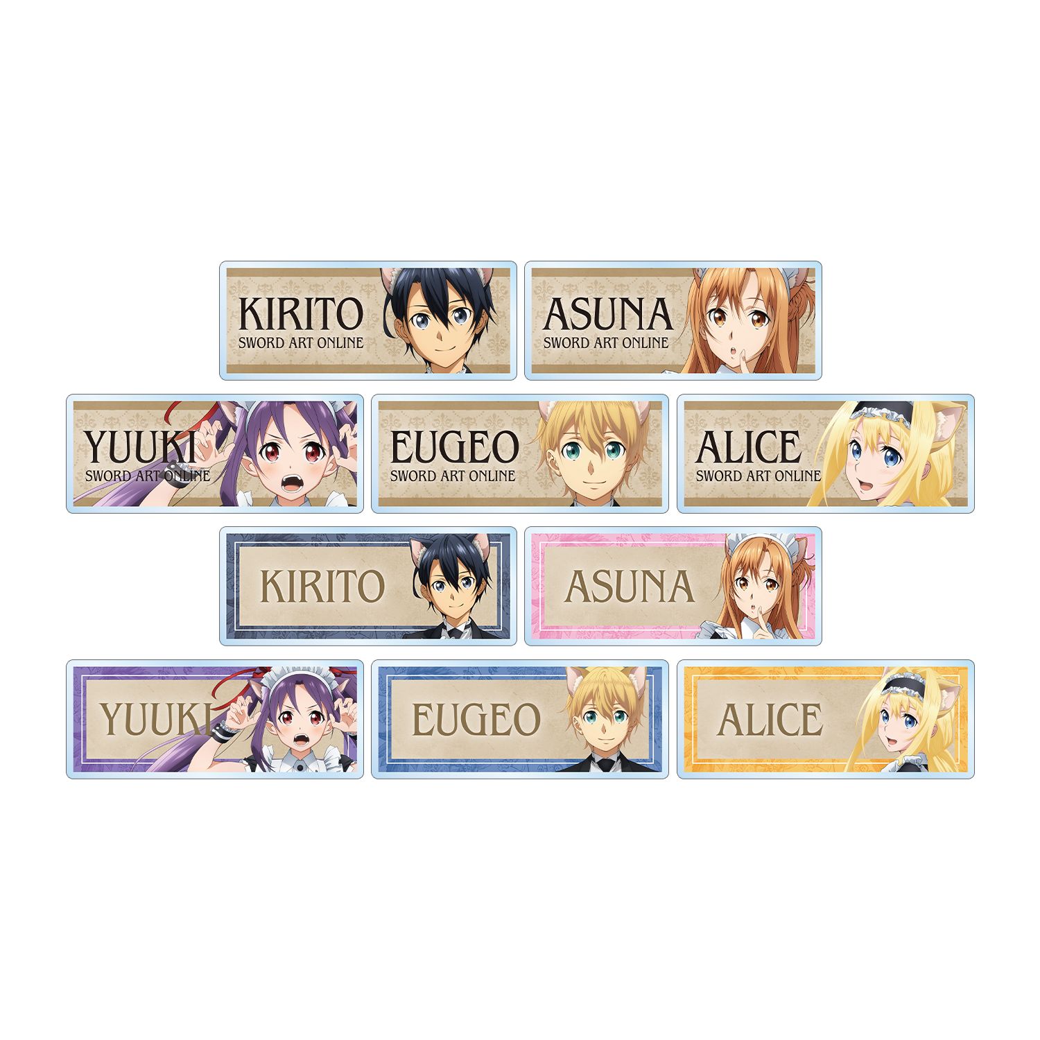 ソードアート・オンライン 描き下ろし 猫耳執事・メイドver. トレーディングアクリルネームプレート(単位/単品) - AniSmile