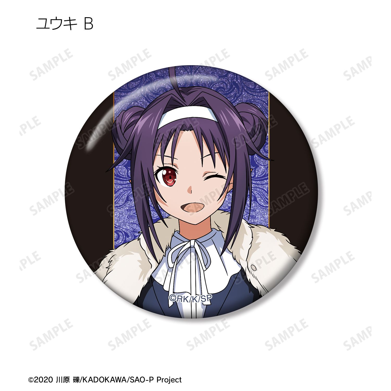 ソードアート・オンライン 描き下ろし 毛皮コート×スーツver. トレーディンググリッター缶バッジ(単位/単品)-5
