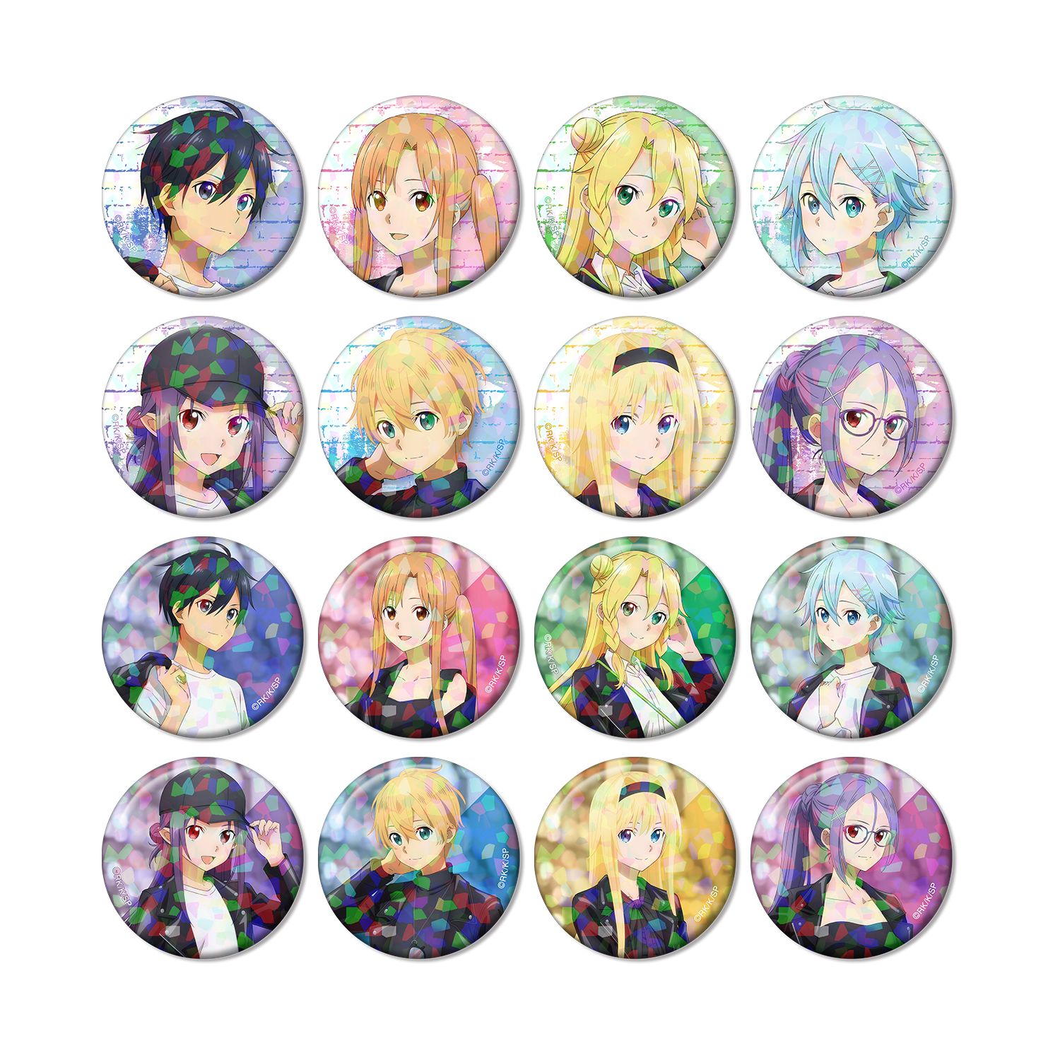 ソードアート・オンライン 描き下ろし ライダースジャケットver. トレーディングホログラム缶バッジ(単位/単品) - AniSmile