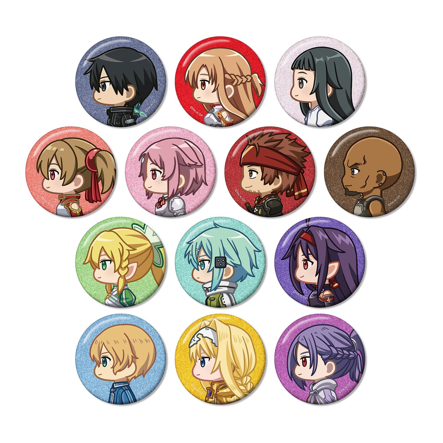 ソードアート・オンライン トレーディング ちびとこ グリッター缶バッジ(単位/単品) 画像 3 | AniSmile