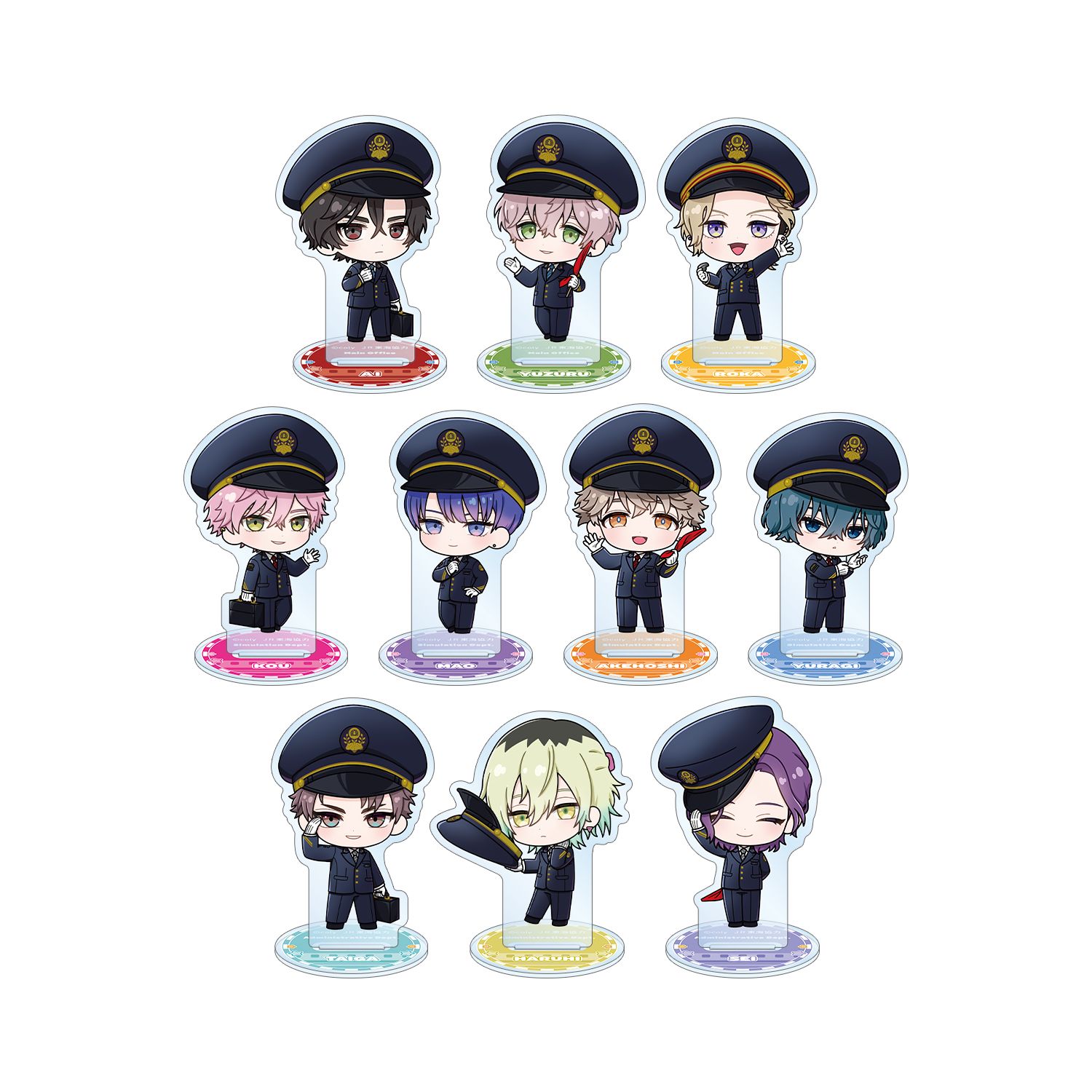 ブレイクマイケース トレーディング ちびキャラ 駅員ver. アクリルスタンド A(単位/単品) Image 2 | AniSmile