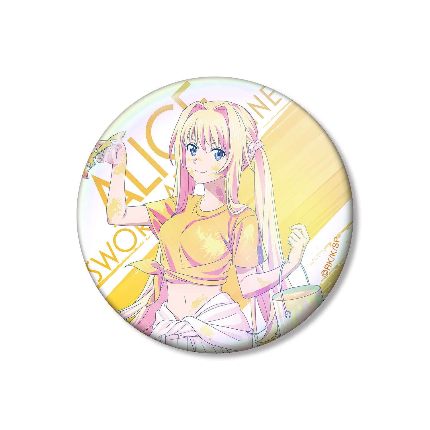 ソードアート・オンライン 描き下ろし アリス ペイントスタイルver. Ani-Art clear label 第2弾 75mmオーロラ缶バッジ - official product image | AniSmile