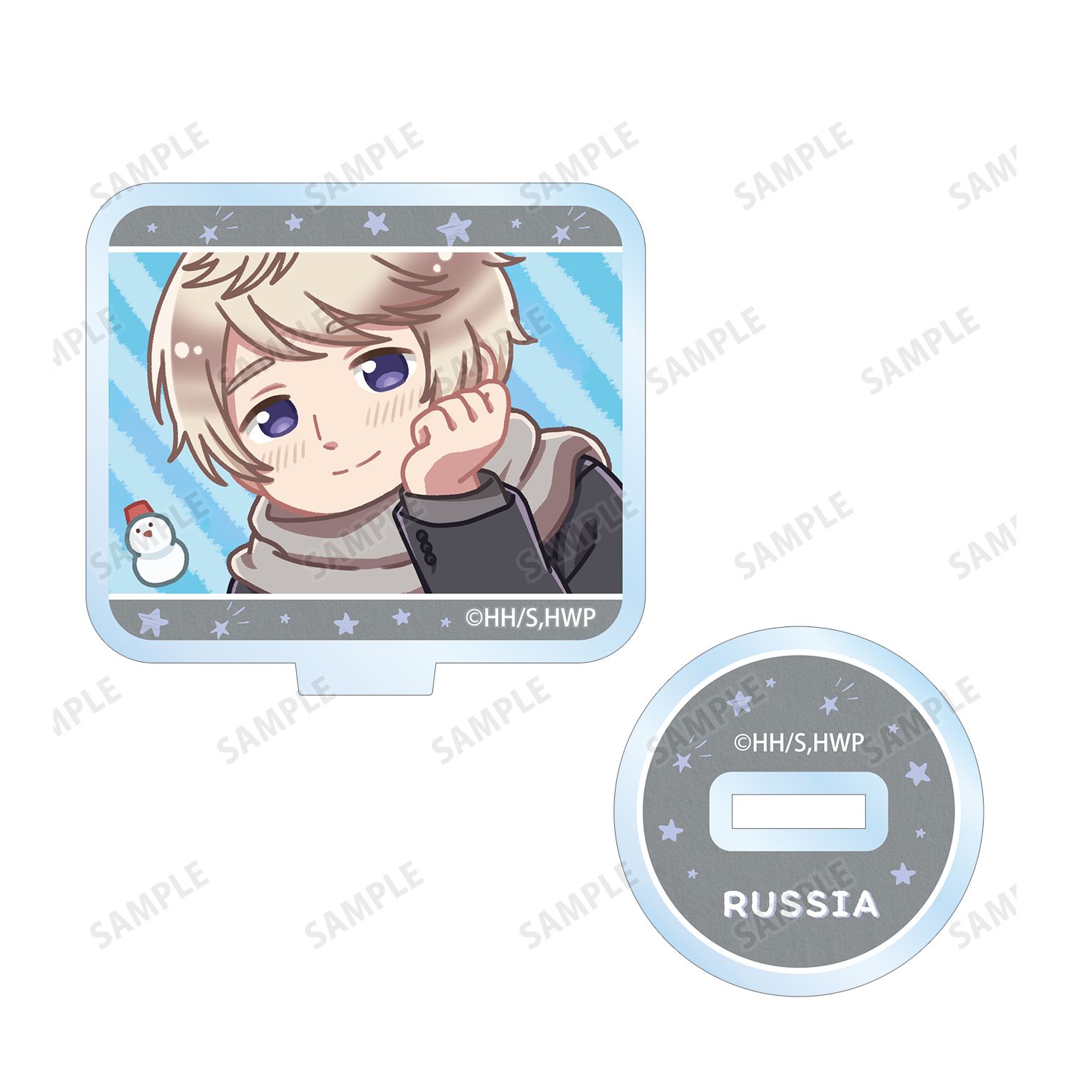アニメ「ヘタリア World★Stars」 ロシア ゆるコマ アクリルスタンドマルチバッジ Image 3 | AniSmile
