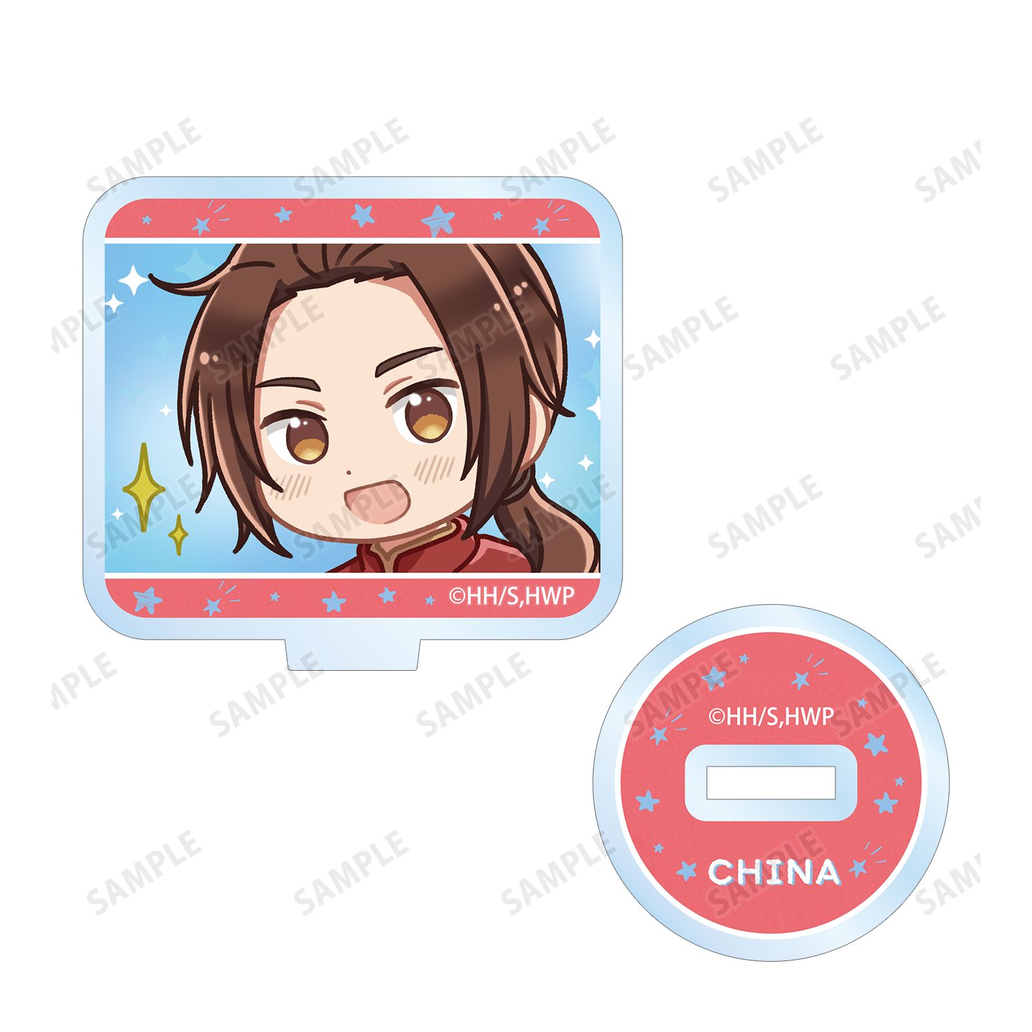 アニメ「ヘタリア World★Stars」 中国 ゆるコマ アクリルスタンドマルチバッジ 图片 3 | AniSmile