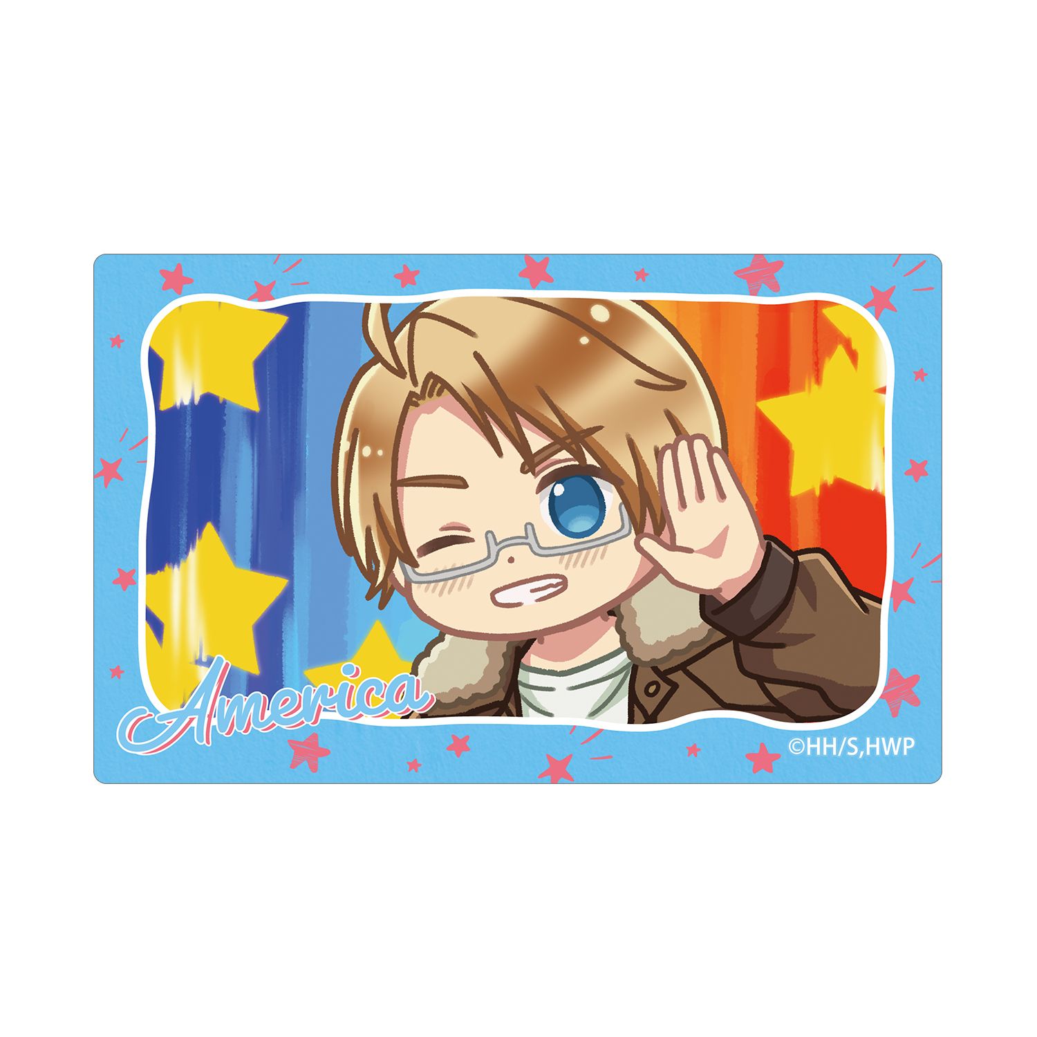 アニメ「ヘタリア World★Stars」 アメリカ ゆるコマ カードステッカー - AniSmile