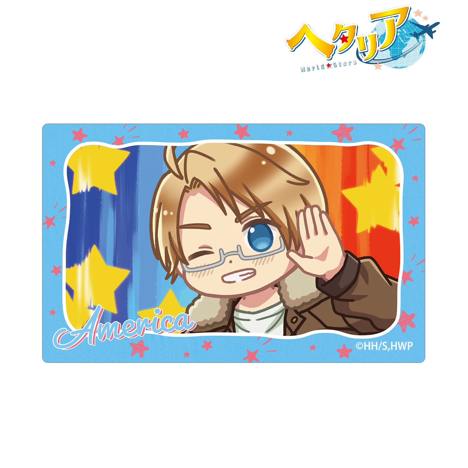 アニメ「ヘタリア World★Stars」 アメリカ ゆるコマ カードステッカー Image 2 | AniSmile