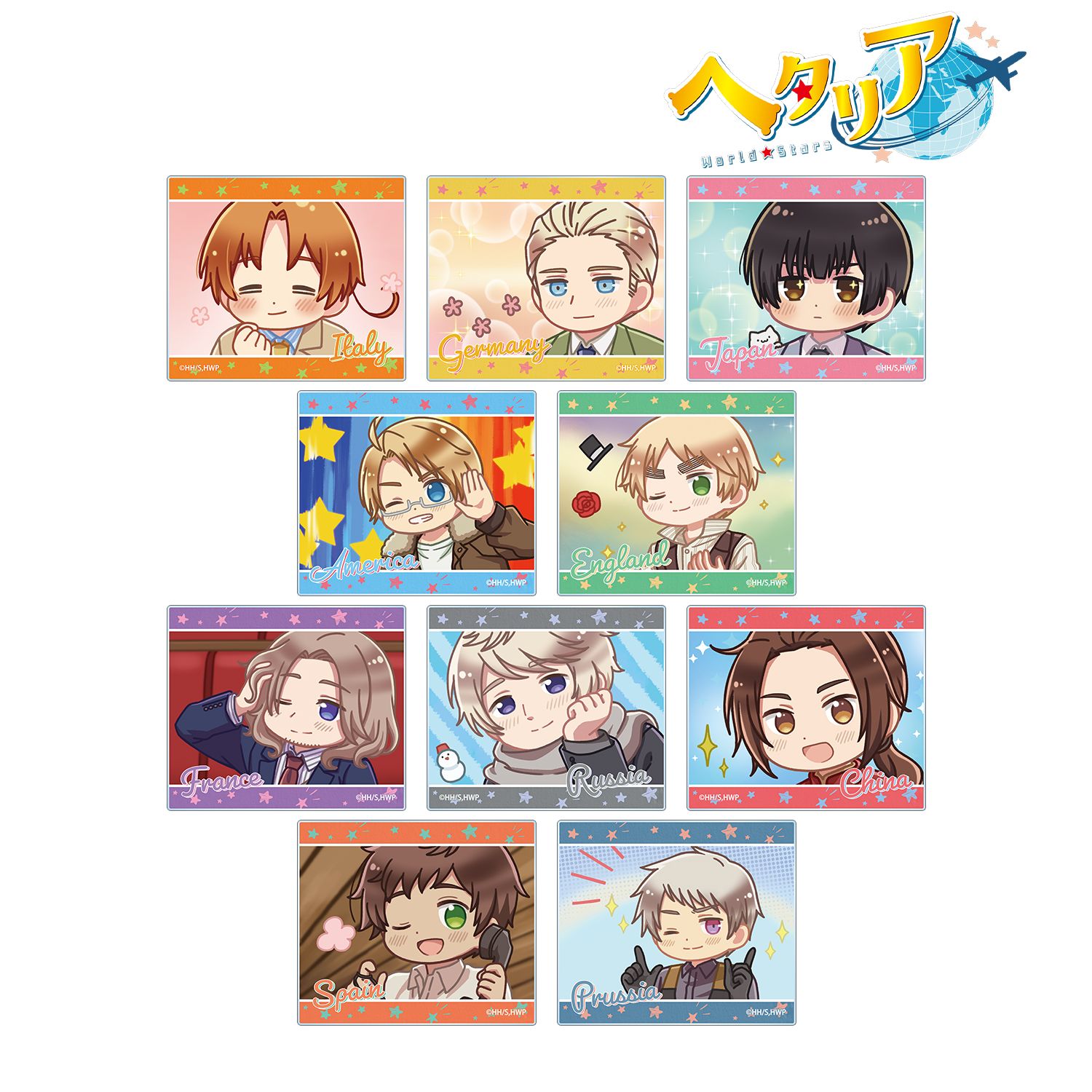 アニメ「ヘタリア World★Stars」 トレーディング ゆるコマ アクリルカード(単位/単品) Image 3 | AniSmile