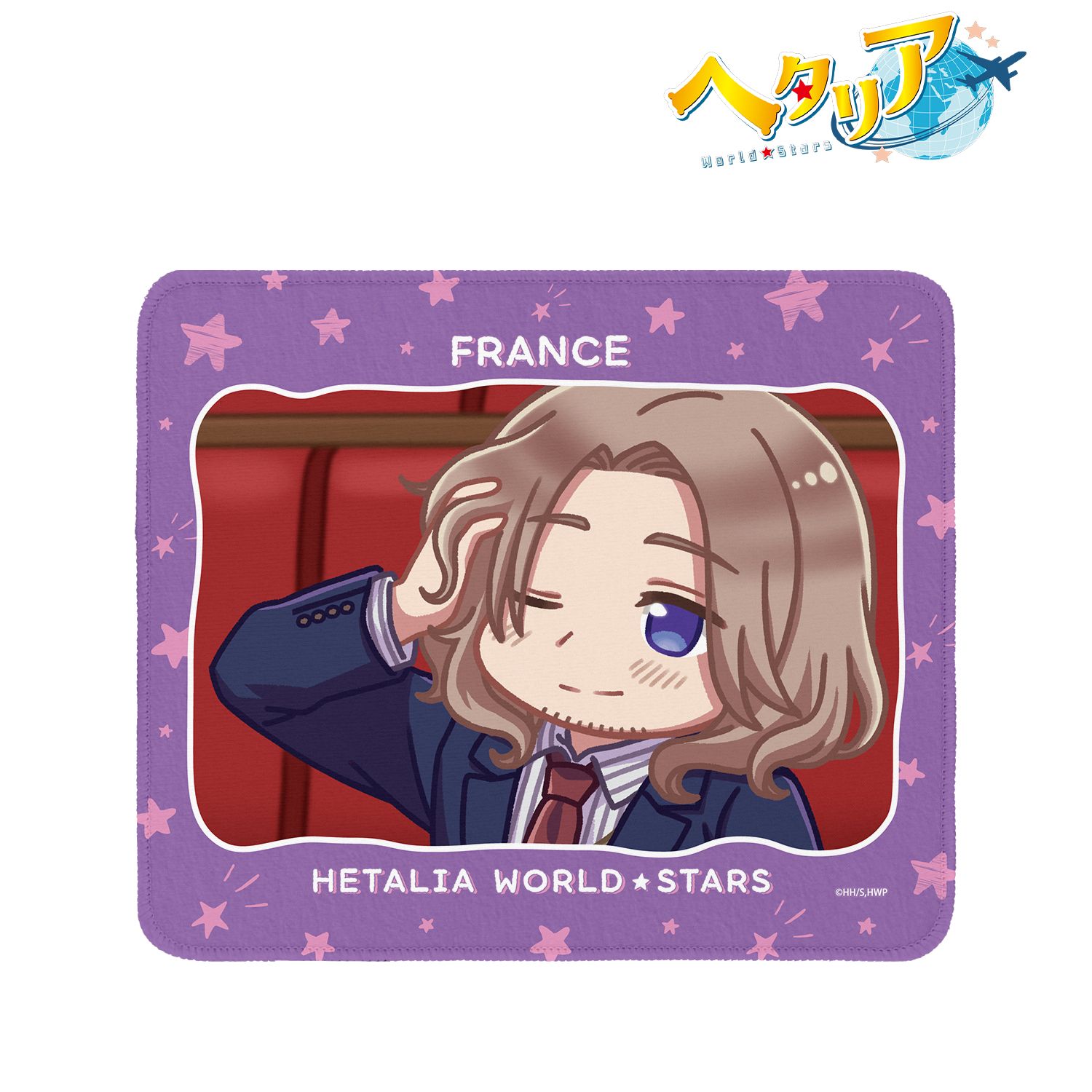アニメ「ヘタリア World★Stars」 フランス ゆるコマ マウスパッド 图片 2 | AniSmile
