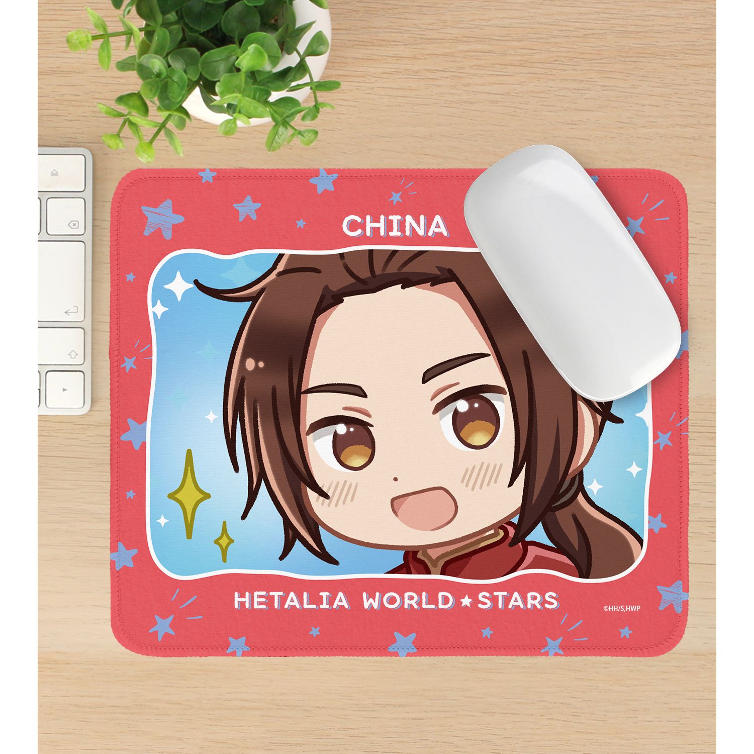 アニメ「ヘタリア World★Stars」 中国 ゆるコマ マウスパッド Image 3 | AniSmile