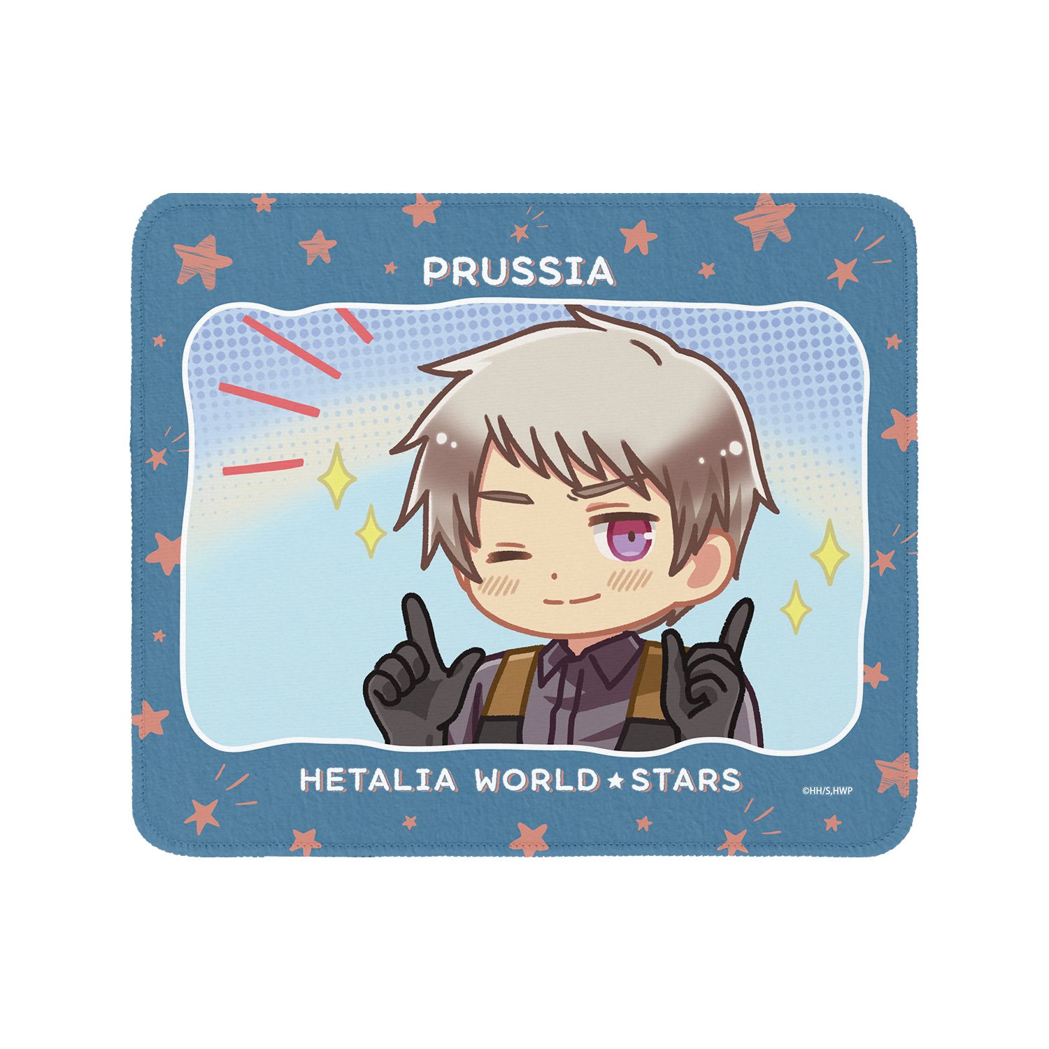 アニメ「ヘタリア World★Stars」 プロイセン ゆるコマ マウスパッド - AniSmile
