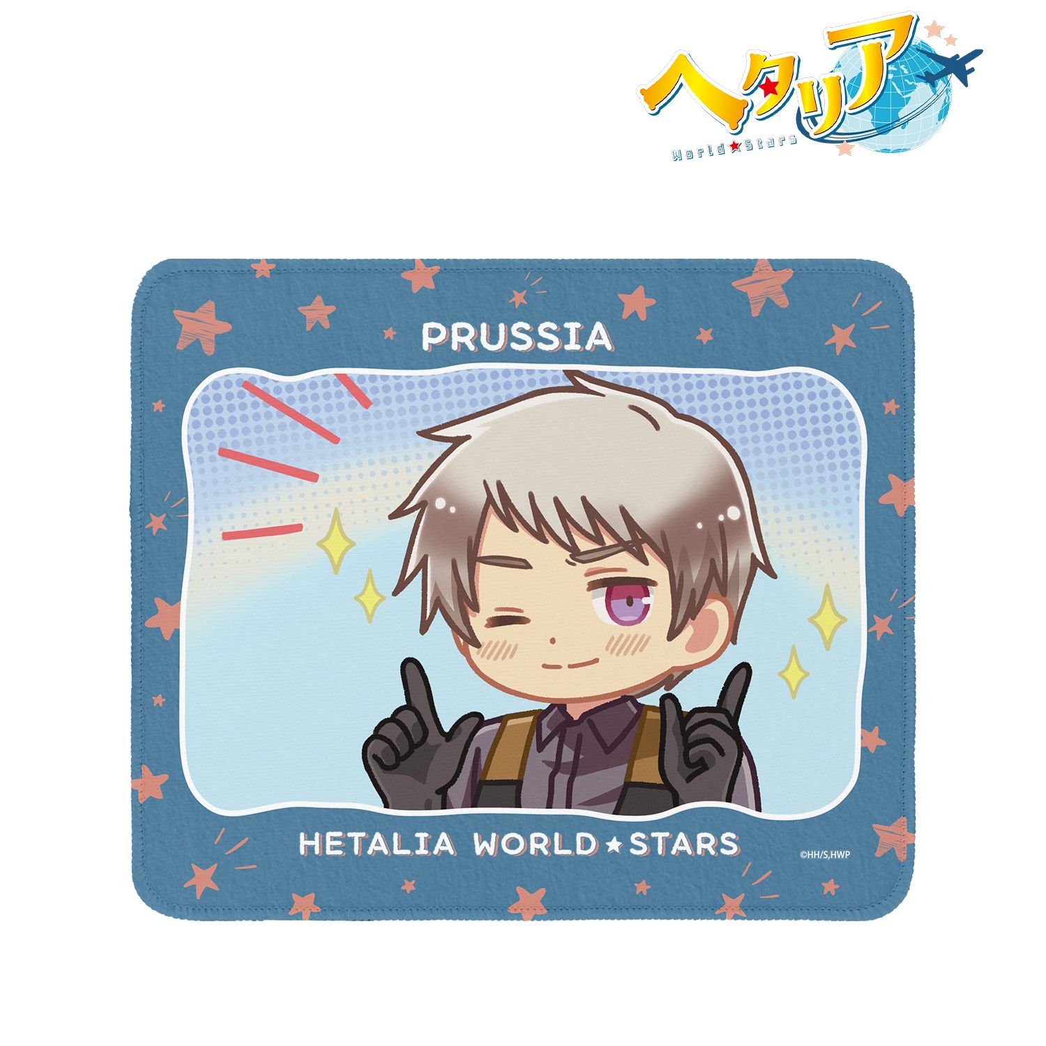 アニメ「ヘタリア World★Stars」 プロイセン ゆるコマ マウスパッド Image 2 | AniSmile