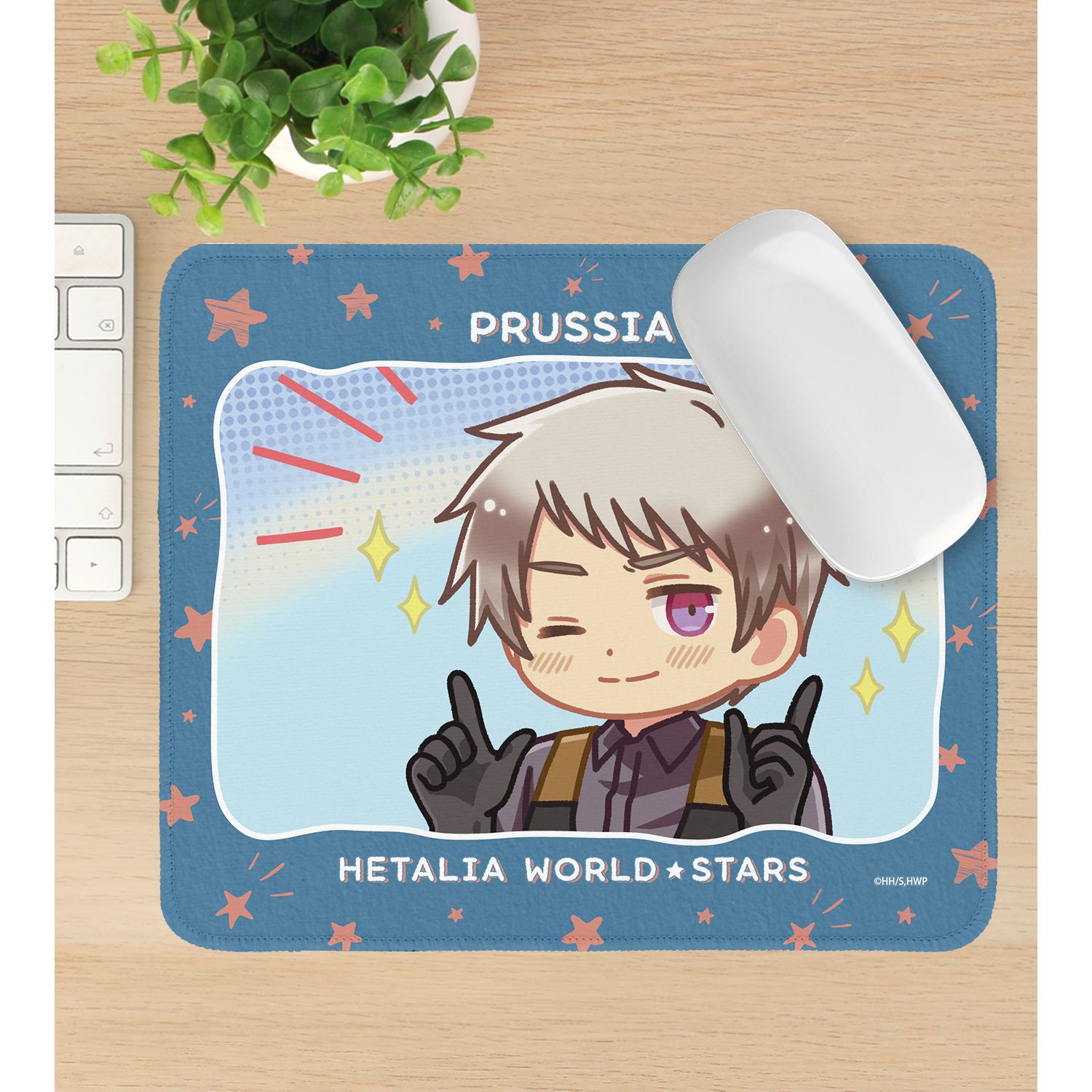 アニメ「ヘタリア World★Stars」 プロイセン ゆるコマ マウスパッド Image 3 | AniSmile