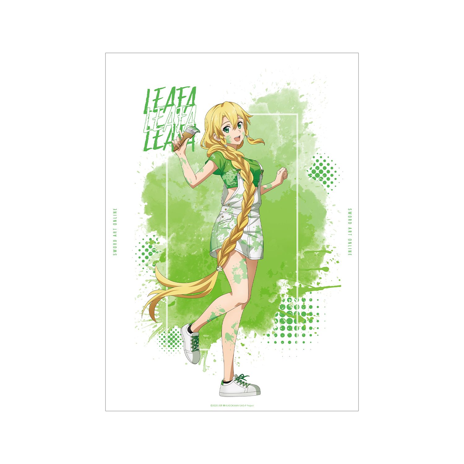 ソードアート・オンライン 描き下ろし リーファ ペイントスタイルver. A3マット加工ポスター - AniSmile