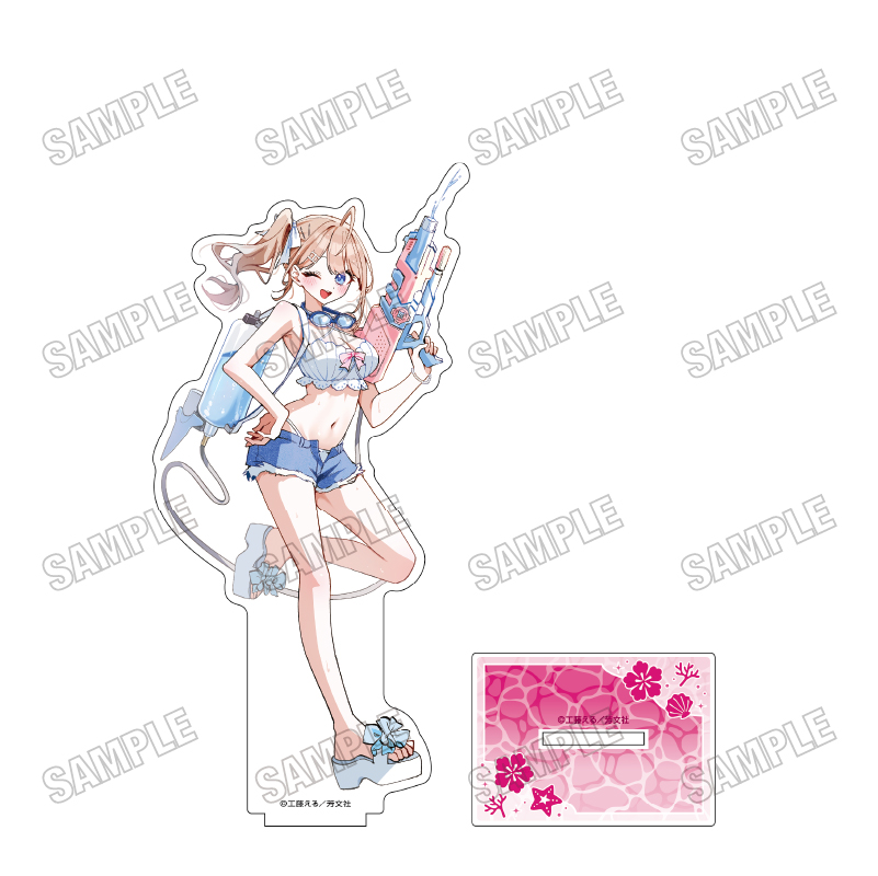 江口さんちの純情サキュバス 描き下ろしBIGアクリルスタンド【海の家ver.】②江口 ヒビキ - AniSmile